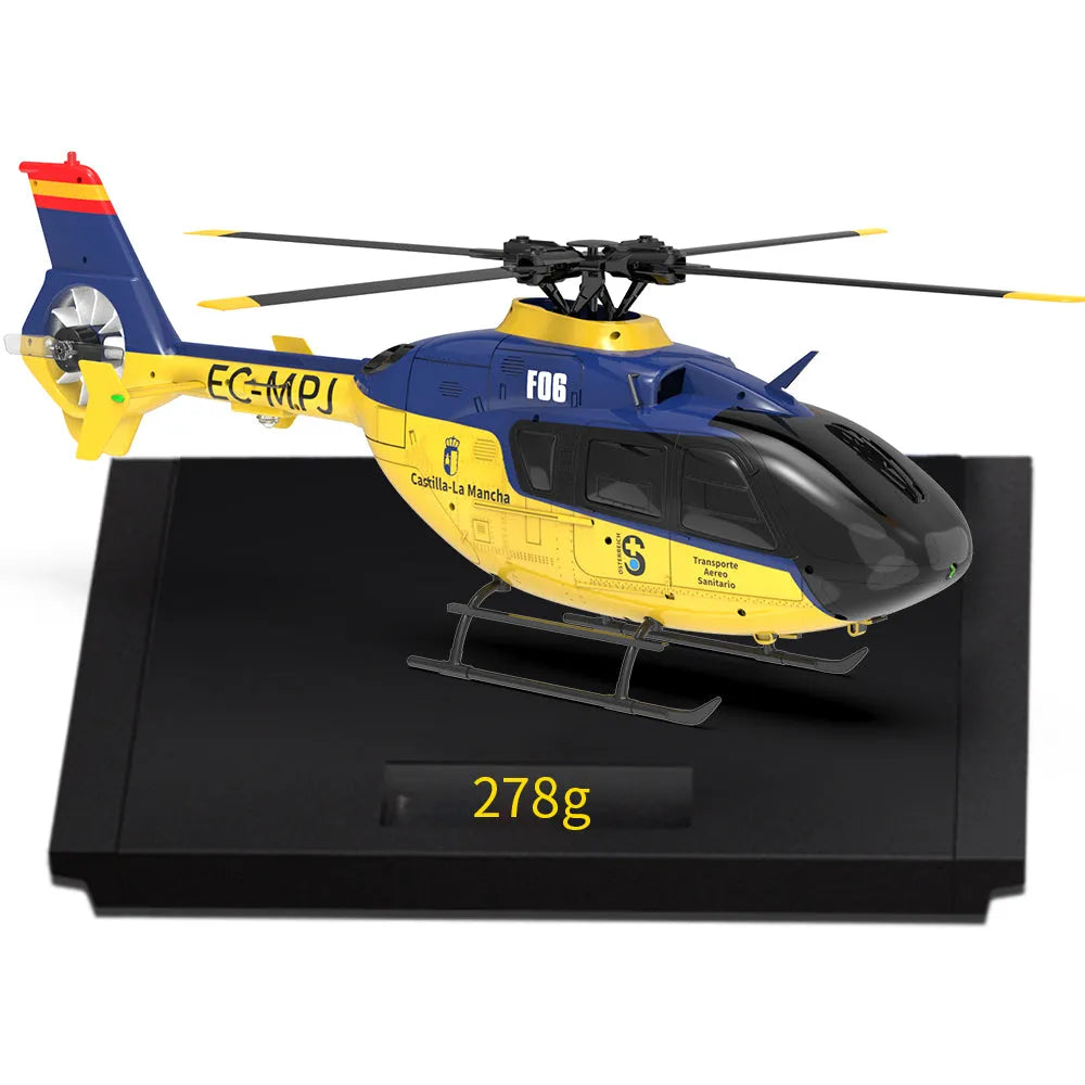 Yuxiang F06 EC135 Flybarless 6-Axis Gyro RC Helicopter - 3D Aerobatic Drone for Adults & Kids - Indoor & Outdoor Flying Toy for Beginners & Hobbyists