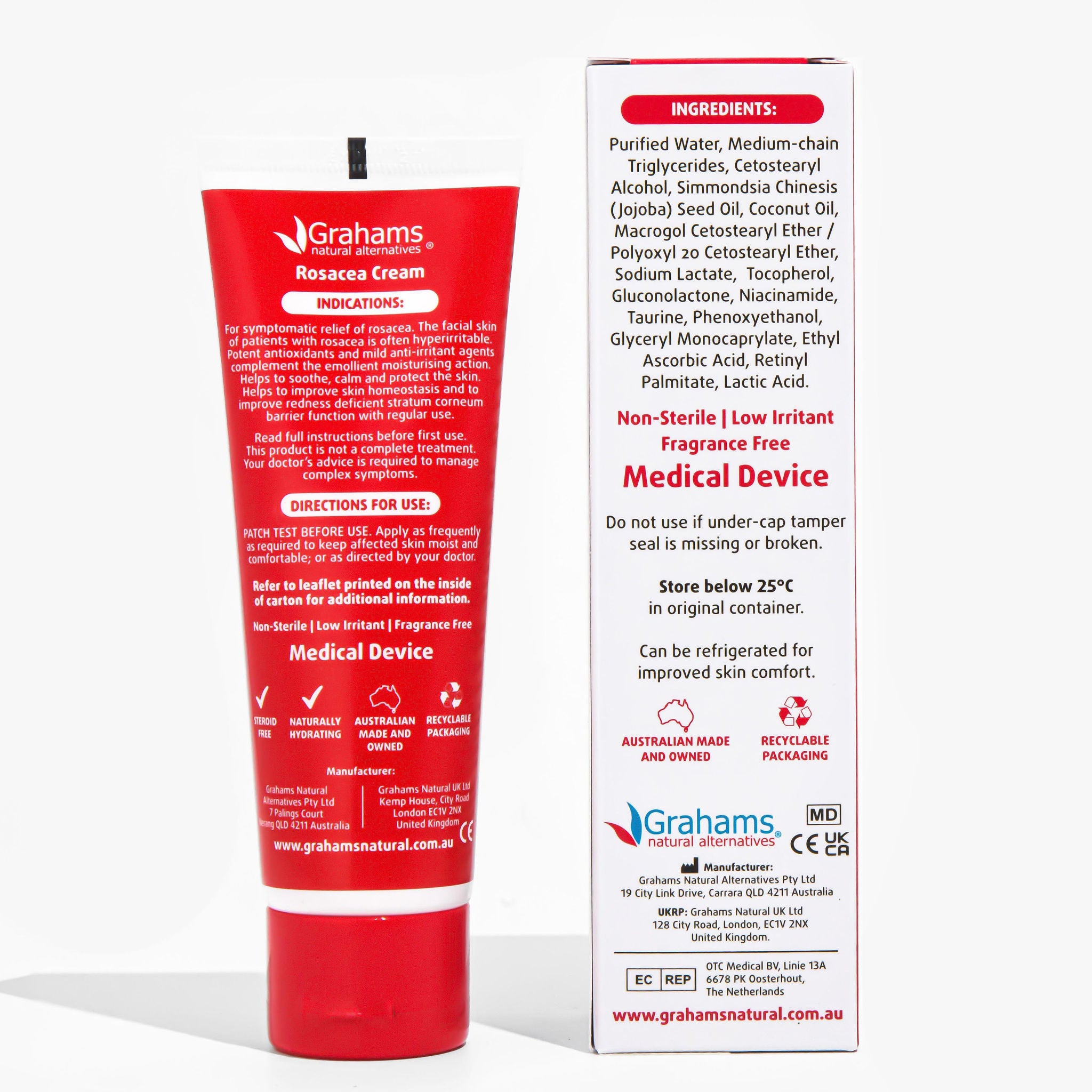 Best Rosacea Treatment Cream - 75G for Redness & Sensitive Skin Relief | Soothes & Calms Irritated Skin | Ideal for Daily Use & Nighttime Skincare Routine