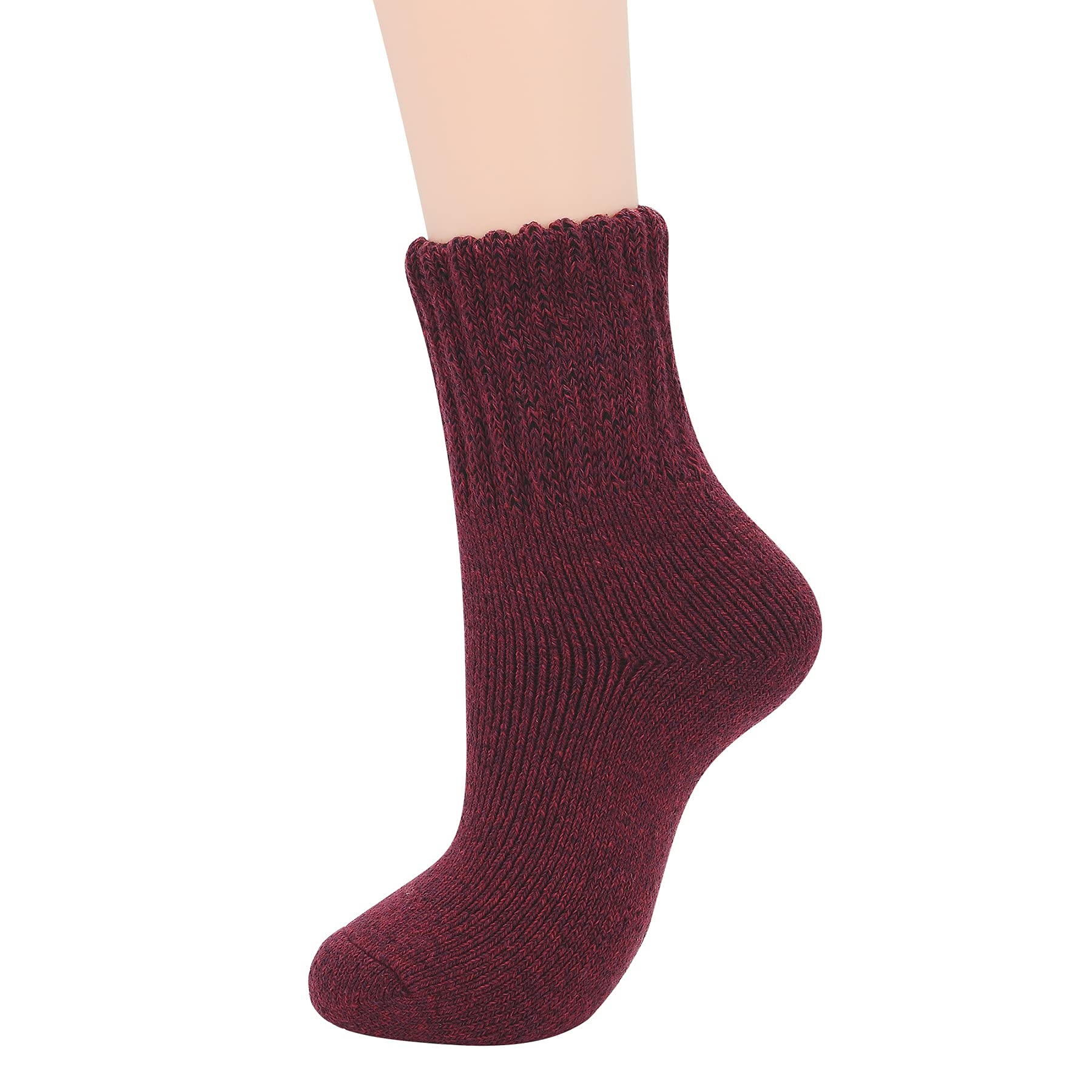 Zando Women's Cozy Warm Wool Boot Socks - Thick Long Crew Socks for Winter, Hiking & Cold Weather Comfort
