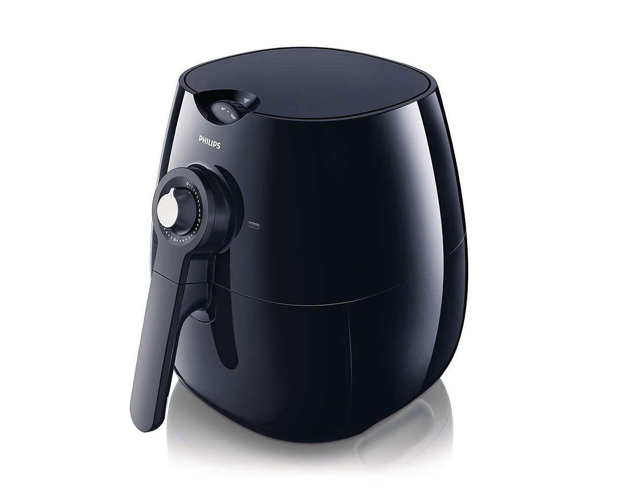 Philips HD9220 Air Fryer with Rapid Air Technology - Healthy Oil-Free Cooking, Black - Perfect for Crispy Fries, Chicken Wings & Family Meals