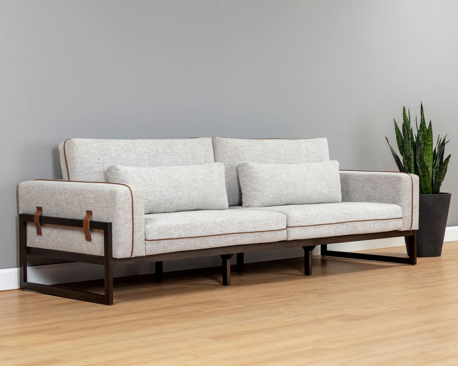 Belinda Sofa Rhapsody Greige - Modern Upholstered Living Room Couch for Home & Office - Perfect for Lounging, Entertaining & Small Spaces