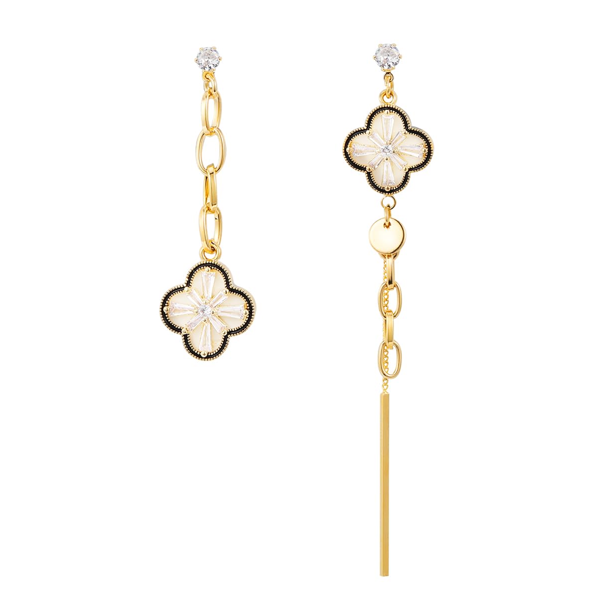 925 Sterling Silver Gold Plated Bee & Honeycomb Drop Earrings for Women - Geometric Fashion Long Tassel Hoop Earrings with Cubic Zirconia, Dainty Jewelry Gift for Her | Perfect for Date Night, Office Wear & Special Occasions