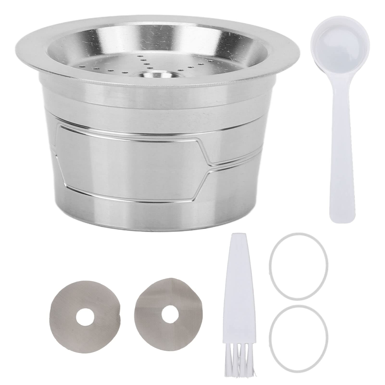 **Reusable Stainless Steel Coffee Pods - Refillable Coffee Capsules with Cleaning Brush for Keurig & Nespresso - Eco-Friendly & Cost-Saving for Home & Office Use**