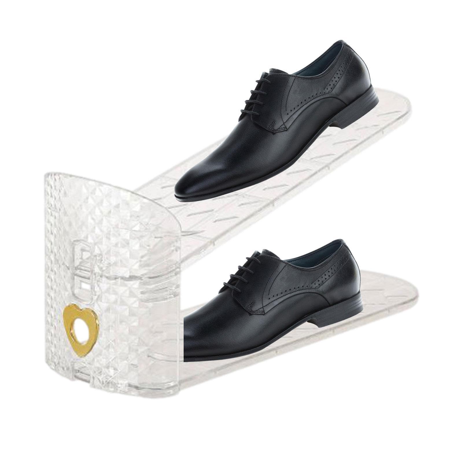 Double Layer Shoe Stacker Organizer - Adjustable Non-Slip Shoe Storage Rack with Anti-Deformation Design for Flat Shoes | Perfect for Closet, Entryway, and Under-Bed Organization