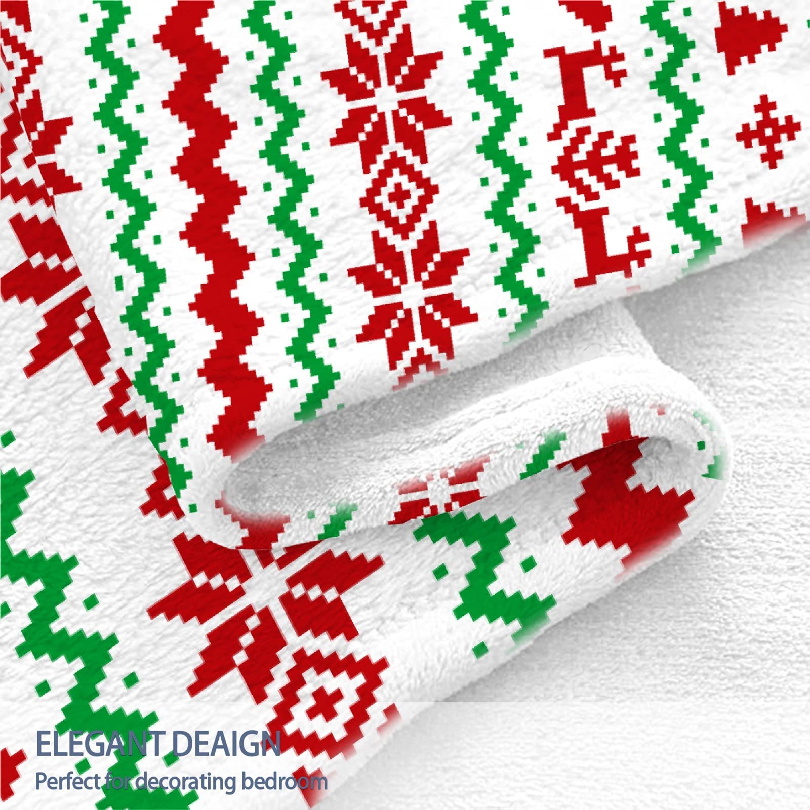 Soft Flannel Christmas Throw Blanket - Lightweight & Cozy Luxury Bed Blanket 120