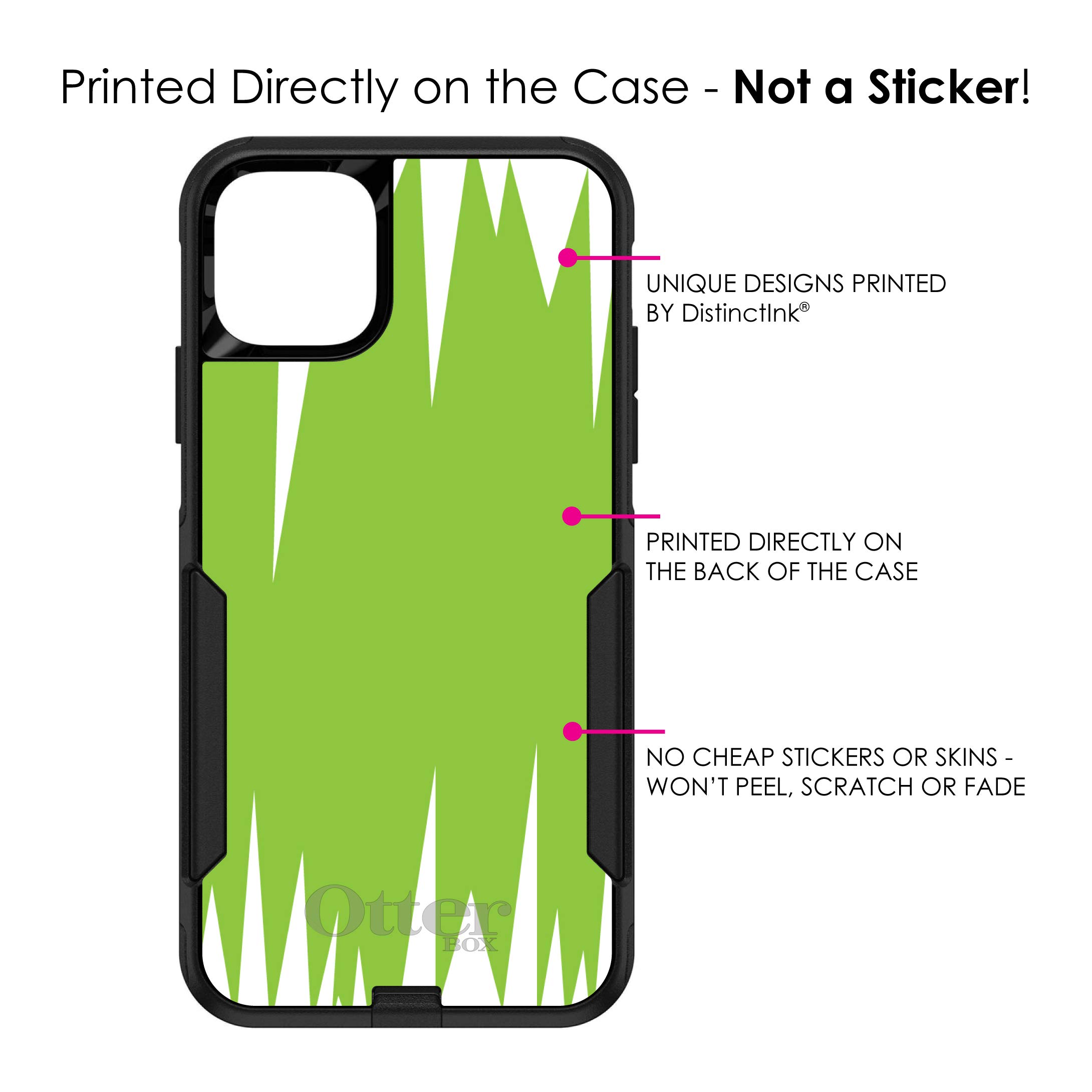 DistinctInk iPhone 11 Pro MAX Case (6.5 Inch) - Shockproof Protective Cover with Lime Green & White Spikes Design - Durable Replacement for OtterBox Commuter - Perfect for Outdoor Activities & Daily Use