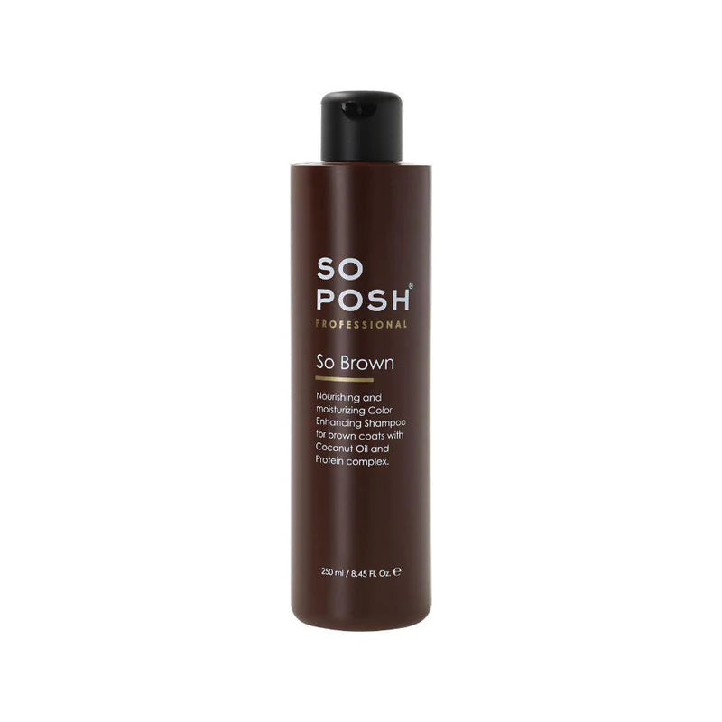 So Posh So Brown Shampoo for Brunettes - Tinted Color Enhancing & Shine Formula (8oz & 16oz) - Perfect for Color-Treated & Highlighted Hair at Home or Salon
