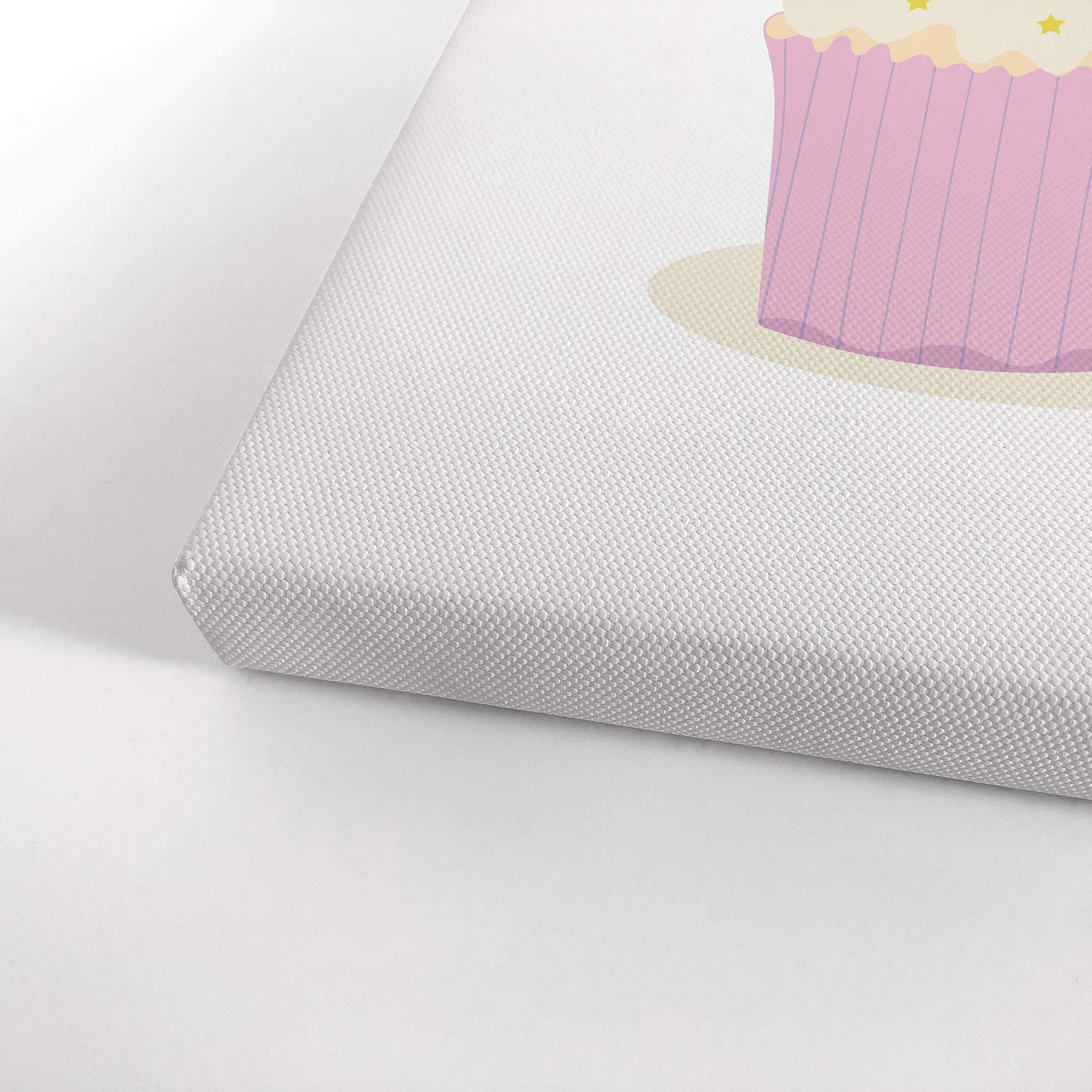 Smile Art Design Cupcake & Unicorn Wall Art Canvas Print Set - 2 Panels (28x19 Inches Each) | Inspirational 'Make a Wish' Quote | Perfect for Kids Room Decor, Nursery, Baby Room & Birthday Gift | Ready to Hang | Made in USA | Ideal for Birthday Parties, Children's Bedrooms & Playroom Decor