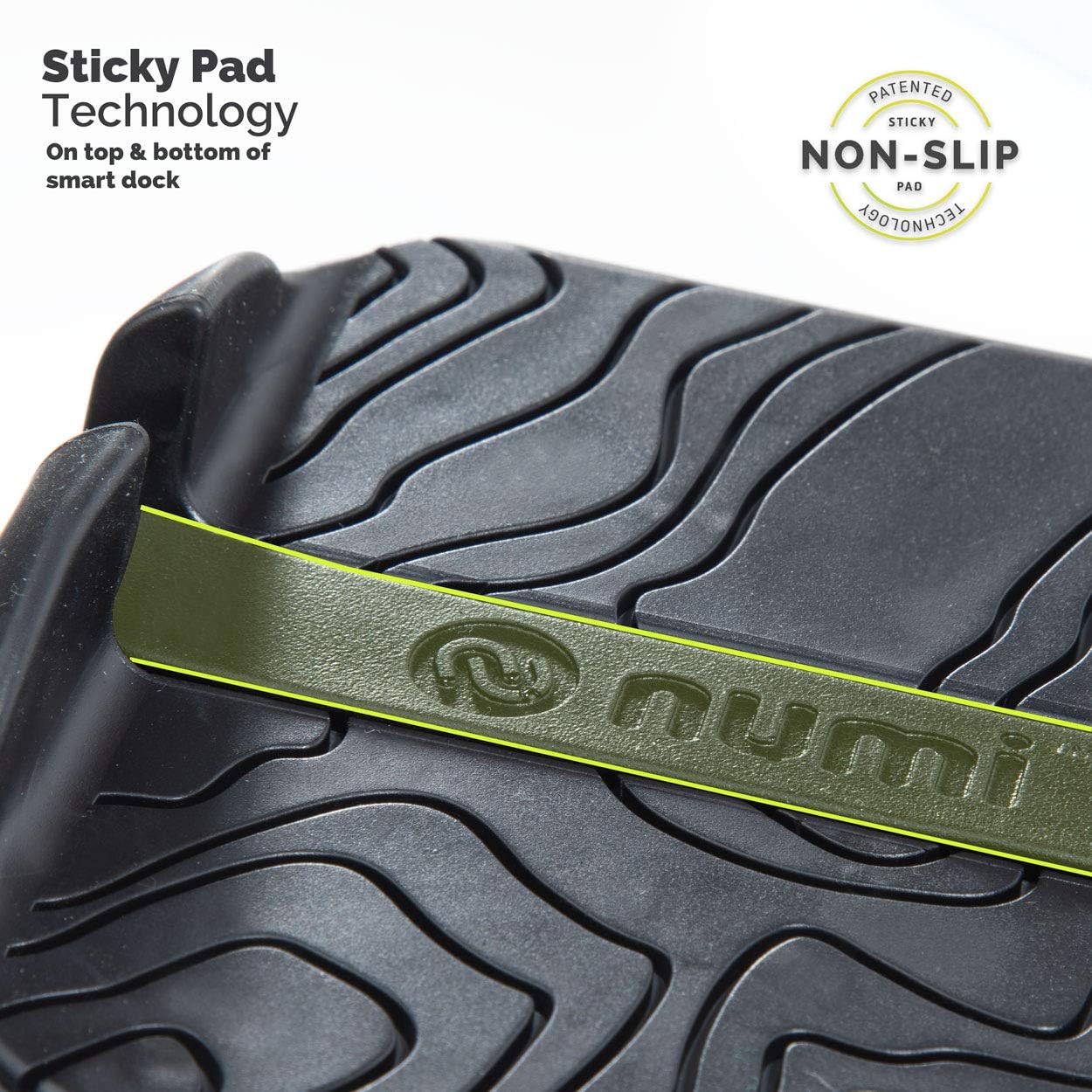 Numi Smart Dock - Universal Car Phone Holder for All Smartphones - Black - Safe Driving View