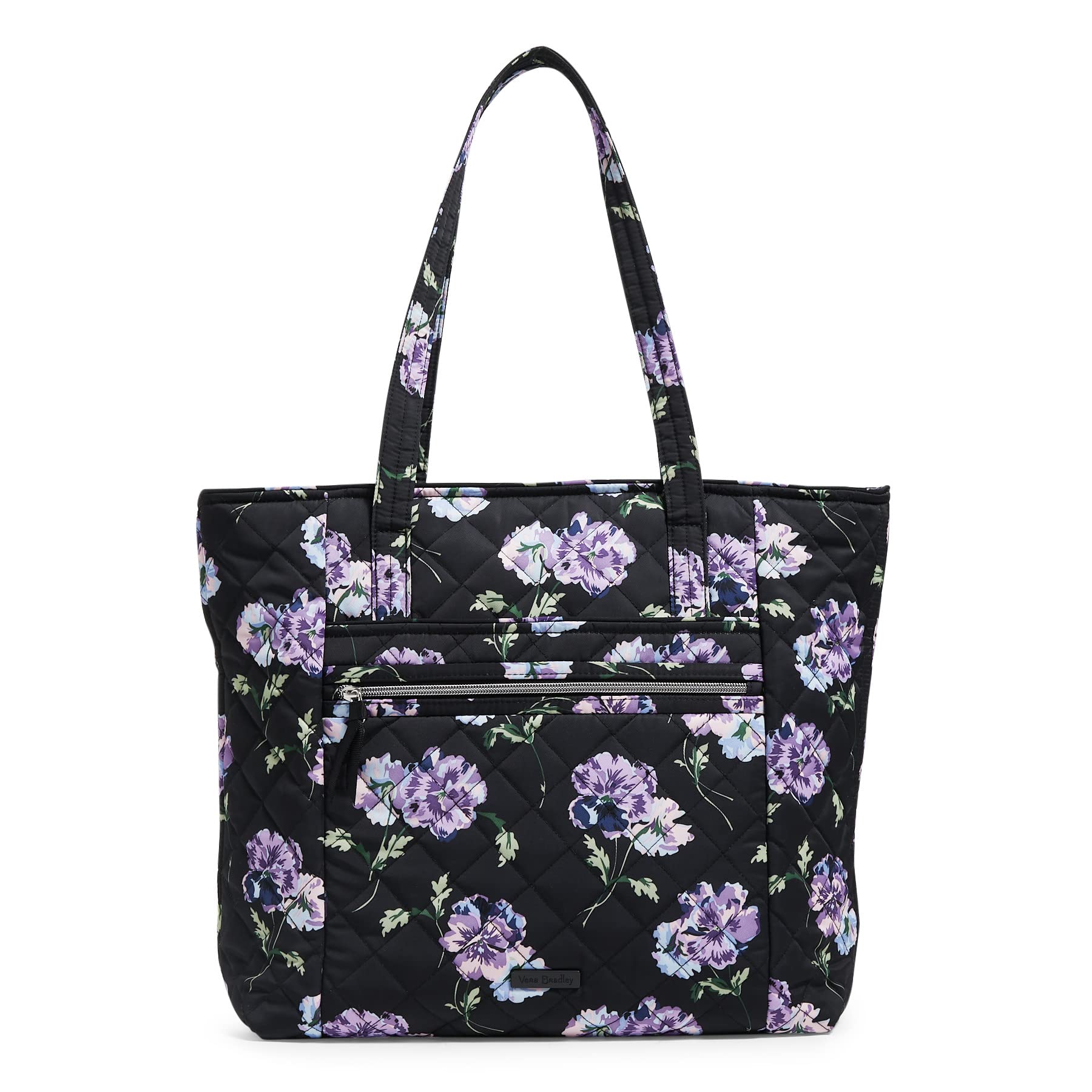 Vera Bradley Women's Performance Twill Vera Tote Bag - Lightweight Durable Shoulder Bag for Work, Travel & Everyday Use | Stylish Laptop Tote with Multiple Pockets | Perfect for Office, Commute & Weekend Errands