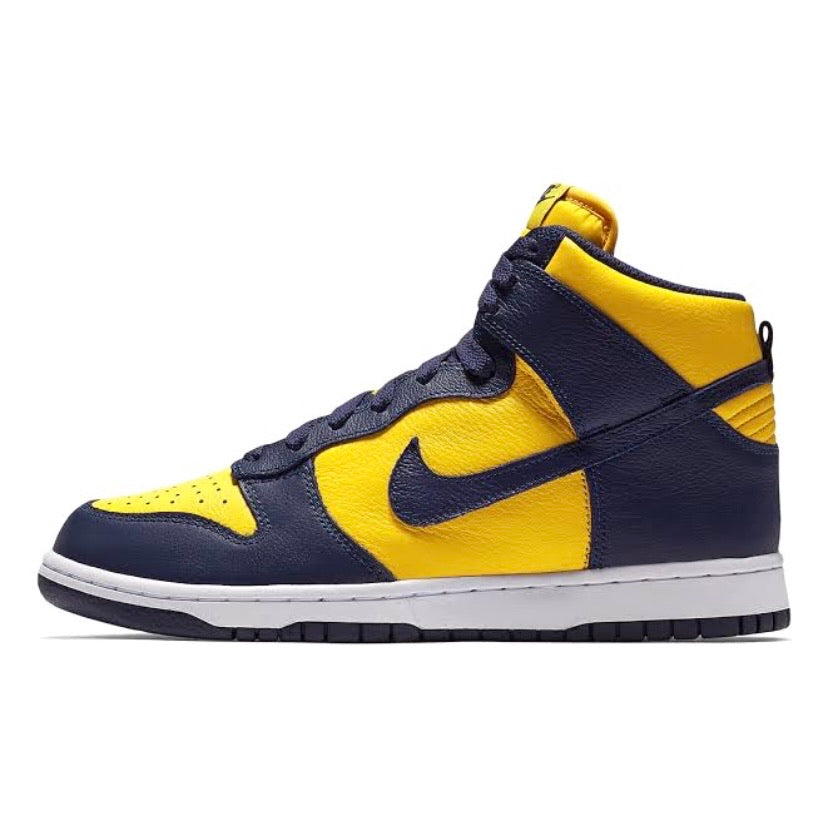 Nike Dunk High Michigan 2020 - Retro Basketball Shoes for Men & Women - Authentic Sneakers for Collectors, Streetwear & Casual Wear - Perfect for Basketball, Fashion & Everyday Use