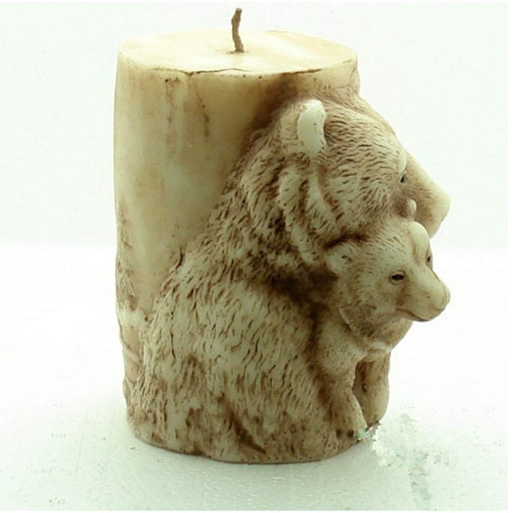 3D Bear Silicone Candle Molds for DIY Scented Candles, Wax Molds for Resin, Epoxy, Gypsum Crafts - Perfect for Home Decor, Wedding Favors & Gift Making