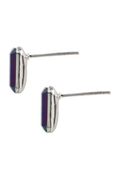 Prism Baguette Mini Stud Earrings for Women - Sparkling Cubic Zirconia Crystal Dangle Earrings - Perfect for Parties, Weddings & Everyday Wear