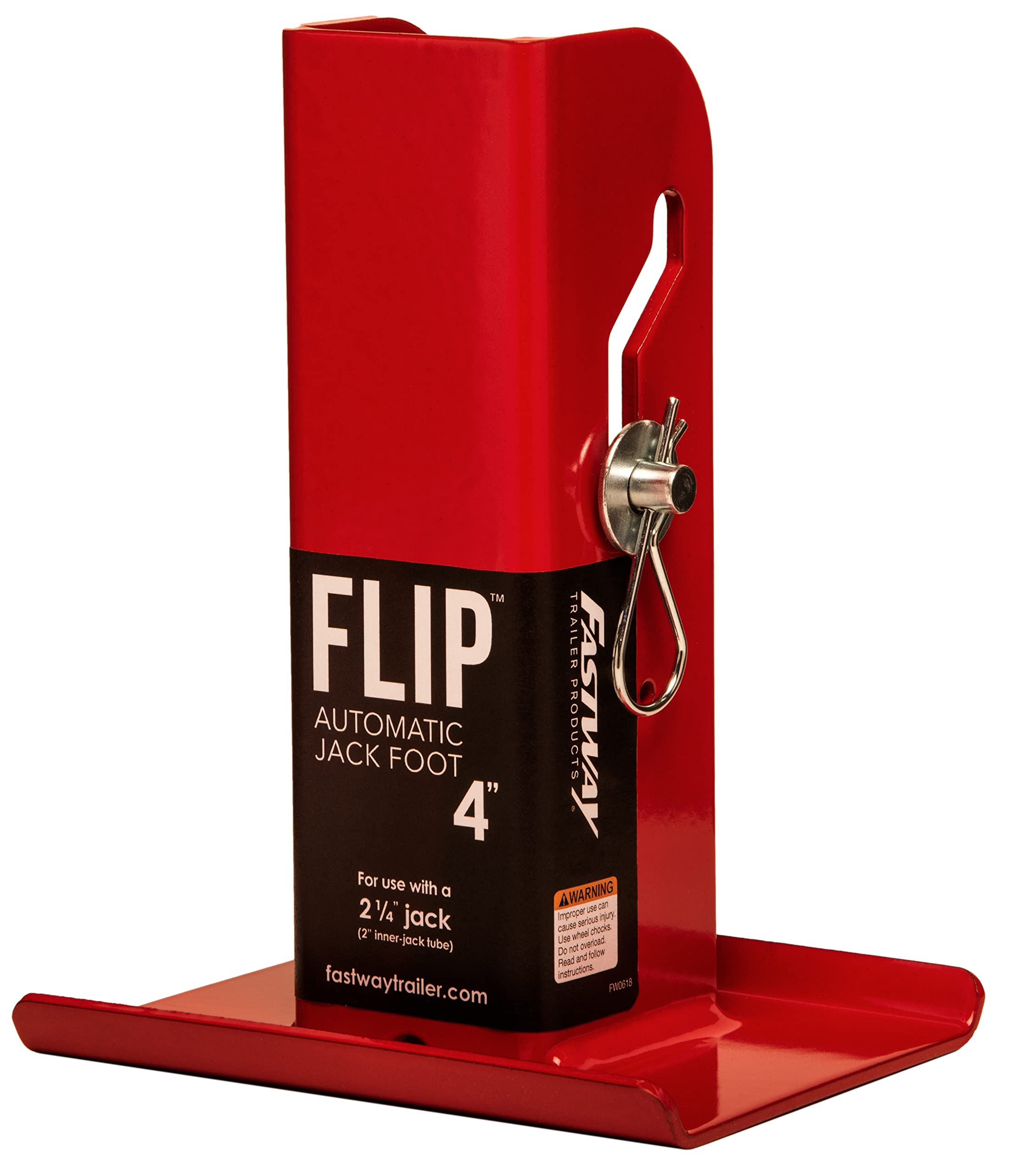 Fastway FLIP 88-00-4500 Trailer Tongue Automatic Fold-Up Jack Foot Plate for 2 1/4