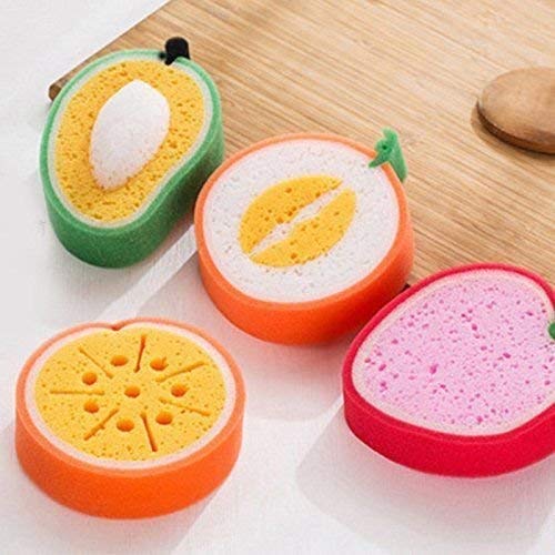 Yashvin Fruit-Shaped Loofah Sponge Bath Scrubber Set - 2 Pack Colorful Exfoliating Body Scrubbers for Kids & Adults | Gentle Skin Exfoliation, Shower & Bath Accessories