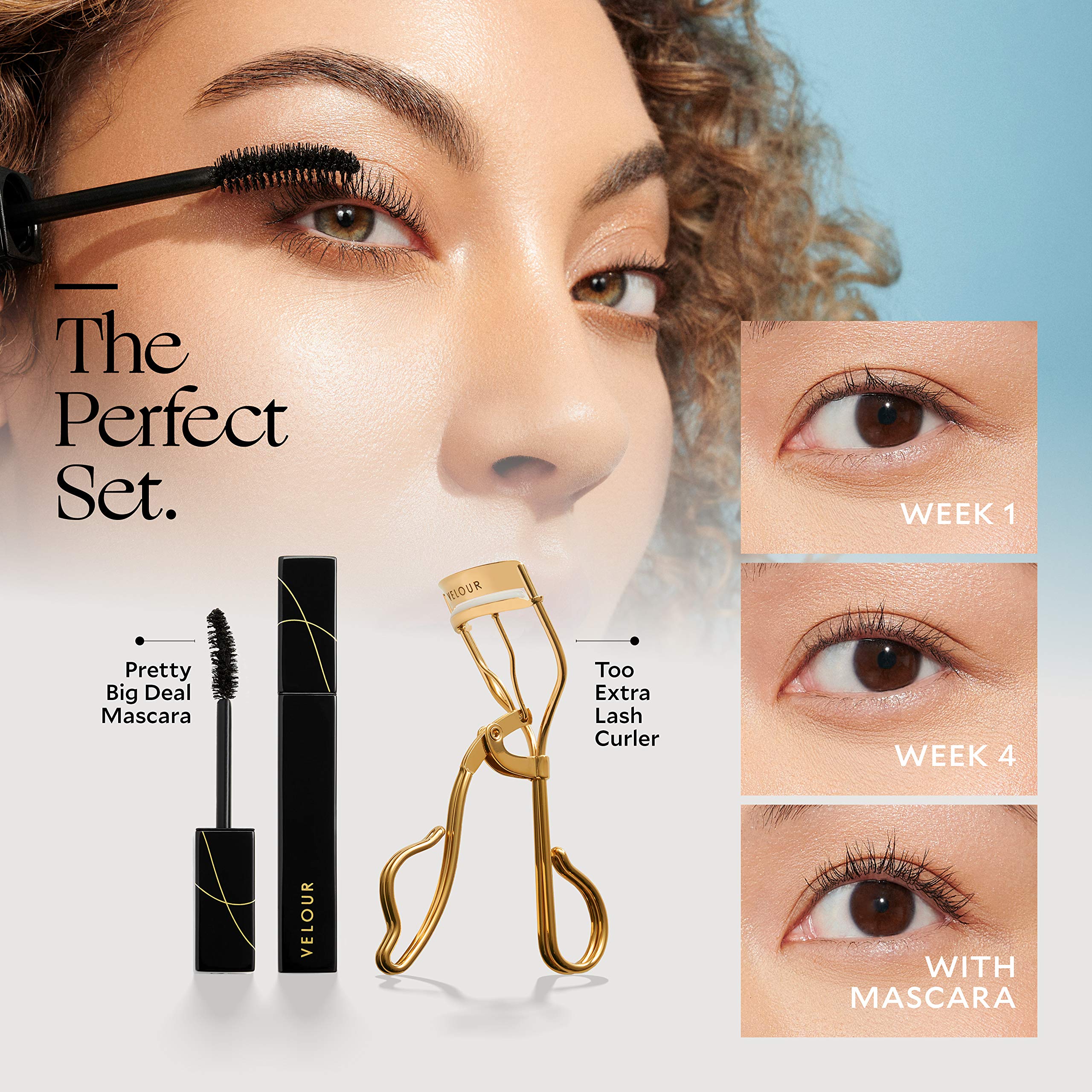 Velour Lashes Pretty Big Deal 3-in-1 Tubing Mascara with Peptides - Lash Booster, Protector & Nourishing Serum for Longer, Healthier Eyelashes | Premium Luxury Beauty Product for Everyday Glam & Special Occasions