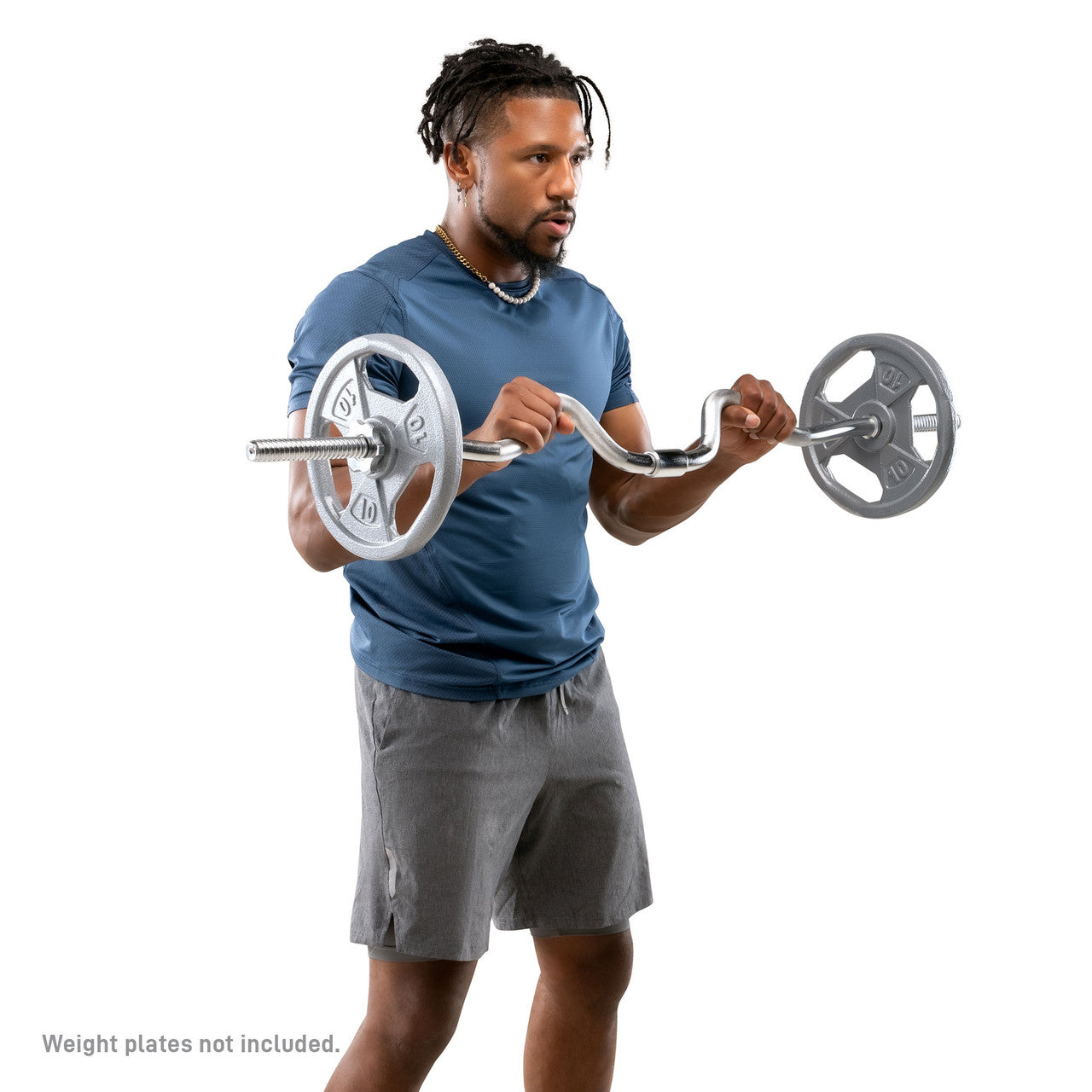Marcy SCB 248 2-Piece Standard Super Curl Bar Set - Heavy Duty Olympic Weight Lifting Bars for Home Gym & Strength Training - Perfect for Bicep Curls, Triceps Workouts & Full-Body Exercises