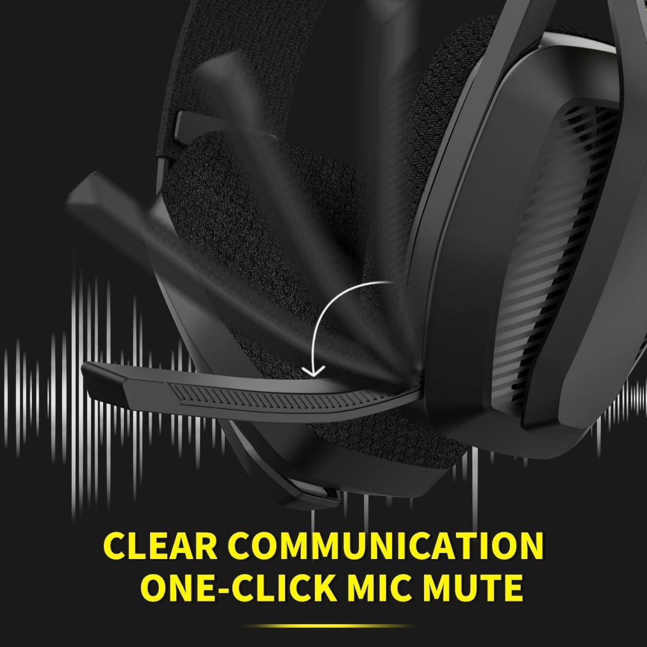 BINNUNE 7.1 Wireless Gaming Headset with Microphone - Compatible with PS4, PS5, PC, Nintendo Switch & Mac | 2.4GHz Bluetooth Headphones with Noise-Cancelling Mic, 63Hr Battery Life (Black) - Perfect for Online Gaming, Streaming & Virtual Meetings