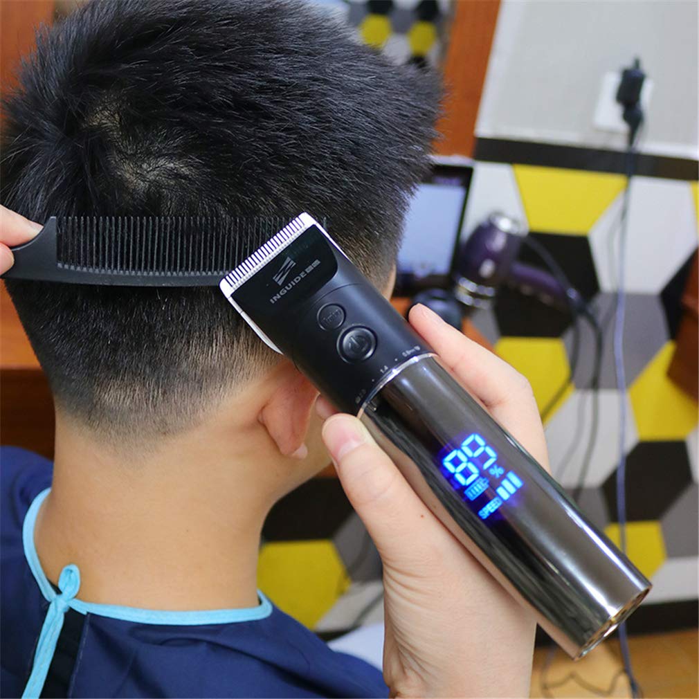 Professional Rechargeable Cordless Hair Clipper for Men & Women - Multi-Functional Electric Hair Trimmer Kit with Adjustable Blades - Perfect for Home Haircuts, Beard Trimming & Grooming for Adults & Kids