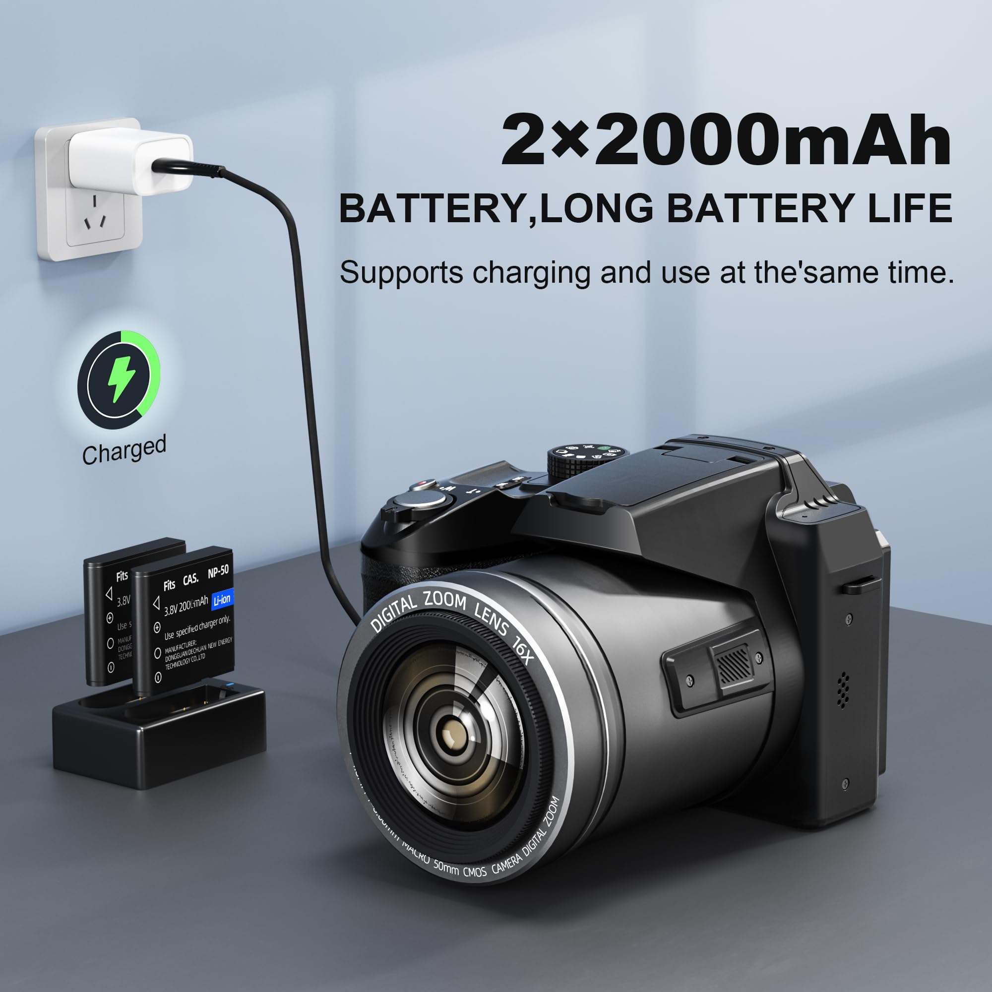 64MP 4K Digital Camera with 3