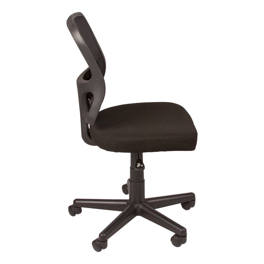 Norwood Commercial Furniture Swivel Mesh Mid-Back Armless Task Chair - Ergonomic Office Chair for Home & Computer Desk - Black (NOR-IAH1043-SO) - Perfect for Long Work Hours & Small Spaces
