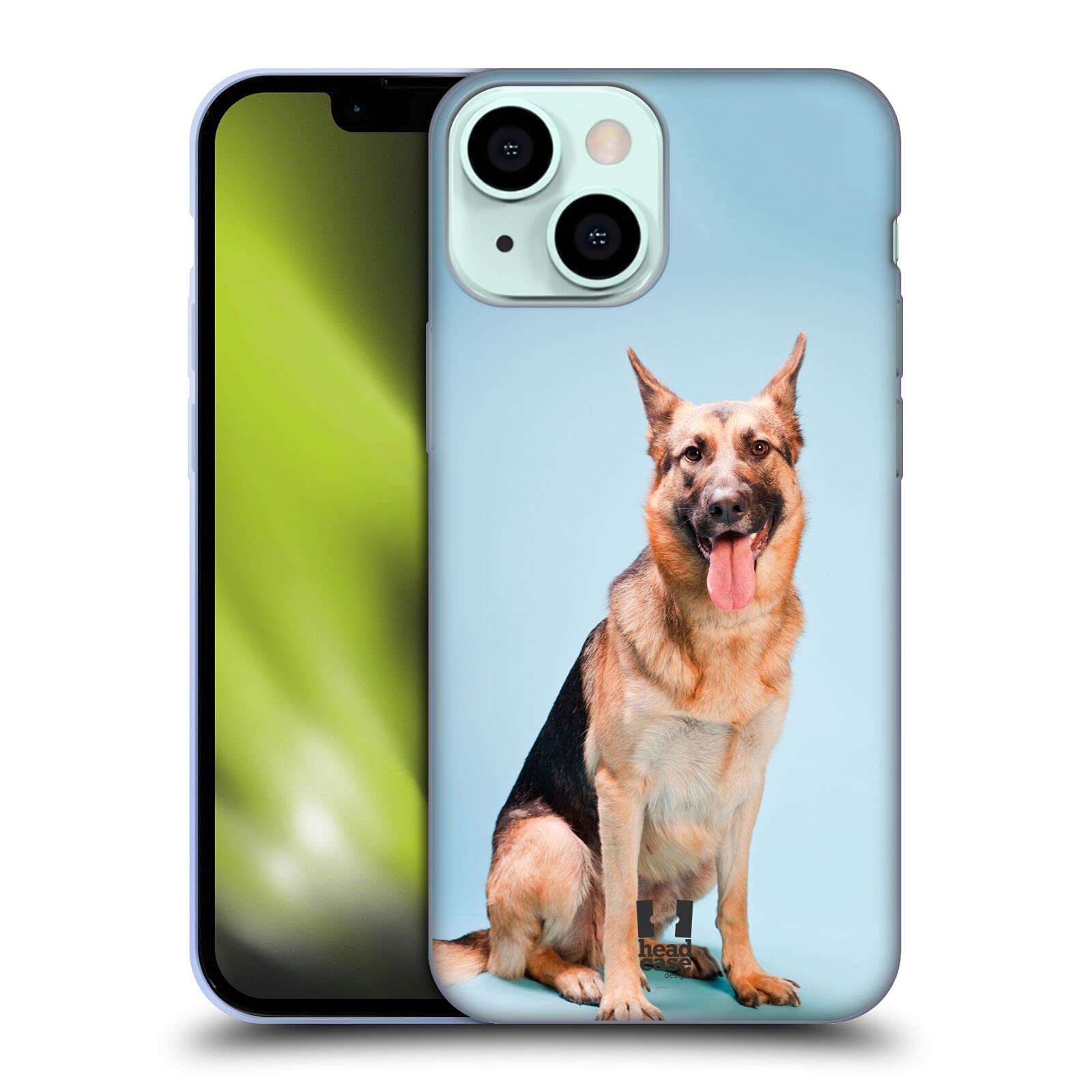 German Shepherd Dog Soft Gel Phone Case for Apple iPhone 13 Mini - Cute Pet Lover Accessory for Daily Use, Work & Travel Protection