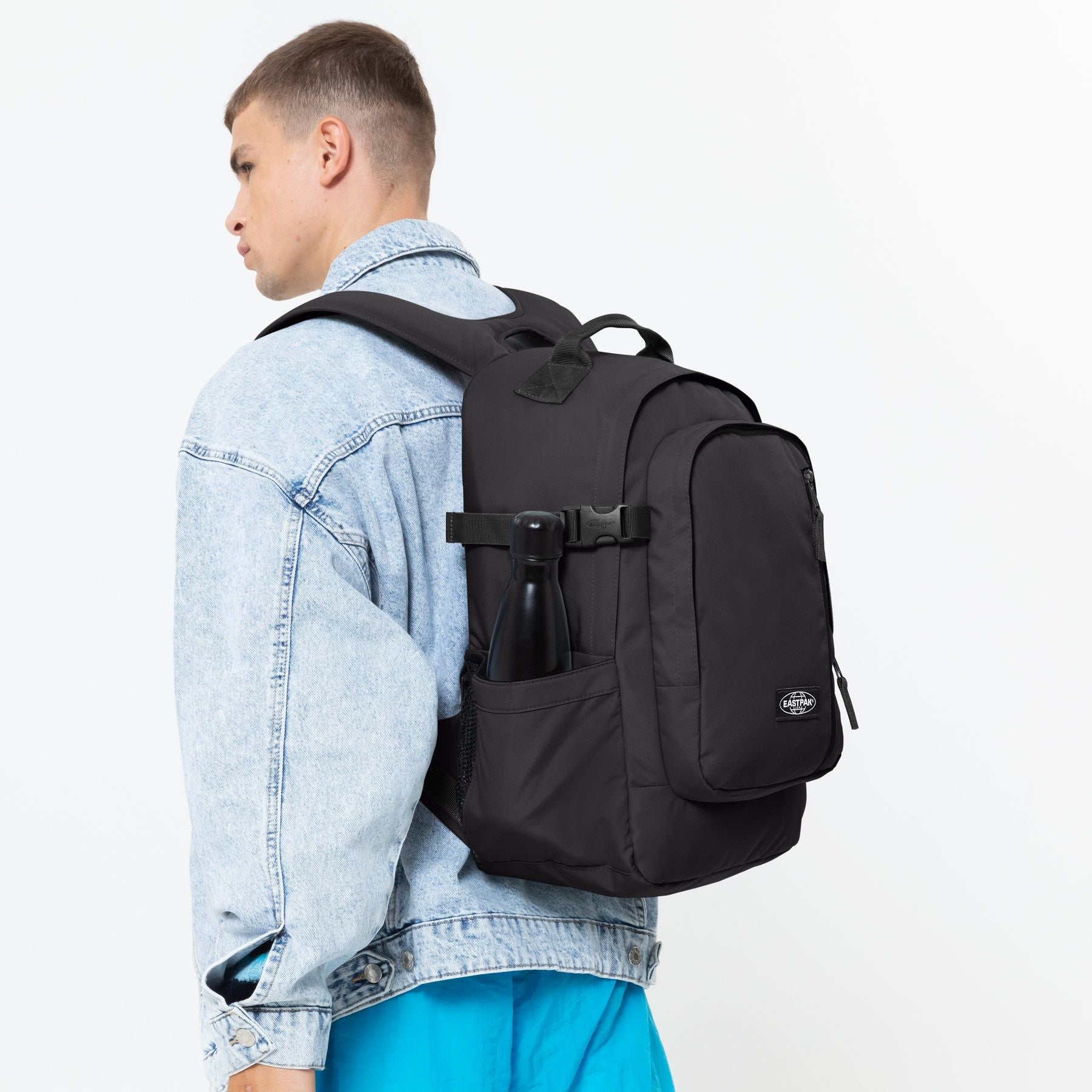Eastpak Smallker CS Backpack - Durable Mono Black Laptop Bag for School, Work & Travel | Compact Design for Everyday Use