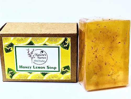 Nature's Nurture Honey Lemon Soap - 100g Natural Skincare Bar for Moisturizing & Brightening | Perfect for Dry Skin & Daily Face Cleansing