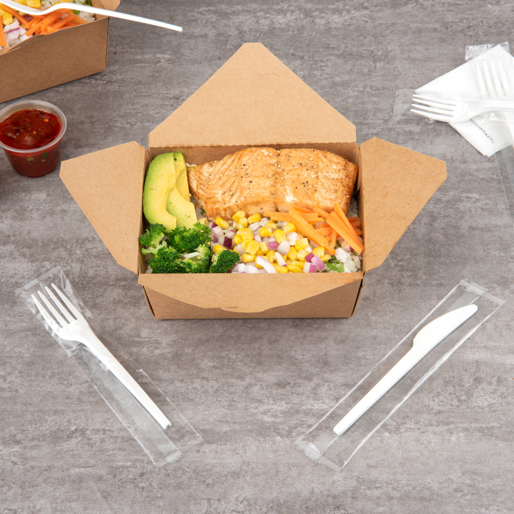 Eco-Friendly White CPLA Plastic Forks - 250 Count, Heat Resistant, Compostable, 6.5 Inch Disposable Cutlery for Parties, Picnics & Catering Events