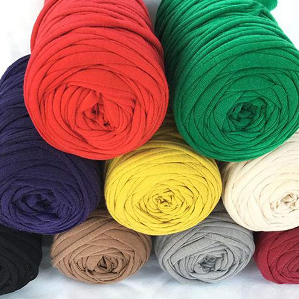 Light Gray Zpagetti Yarn 400g - Recycled Cotton T-Shirt Yarn for DIY Crochet, Home Textiles & Storage Baskets | Eco-Friendly Craft Yarn for Knitting, Weaving & Macrame Projects