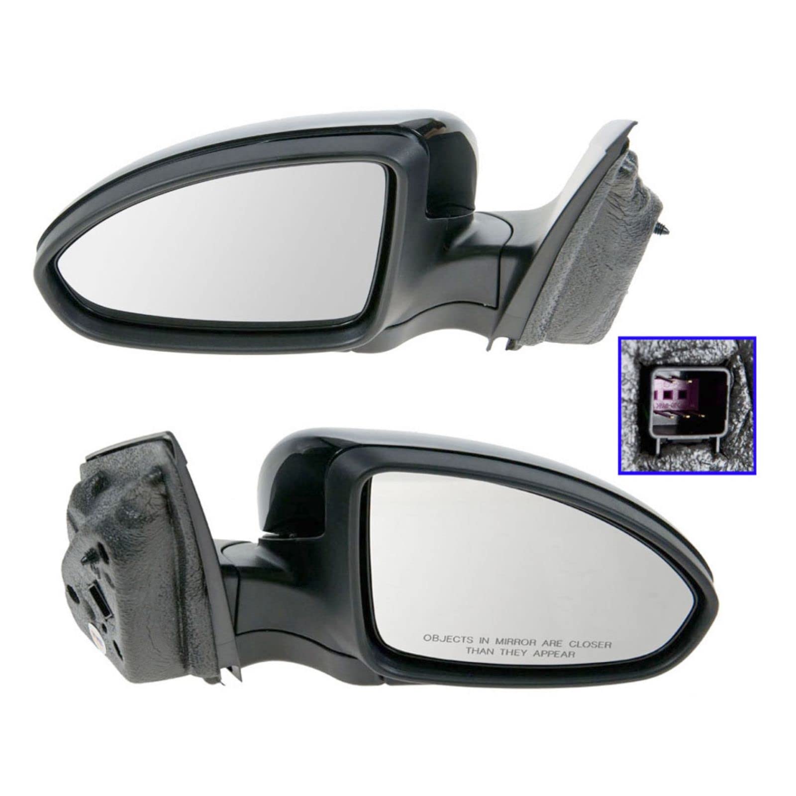 Heated Power Side View Mirrors - Paint to Match Pair Set for 2011-2016 Chevy Cruze | Perfect for Winter Driving & Enhanced Visibility