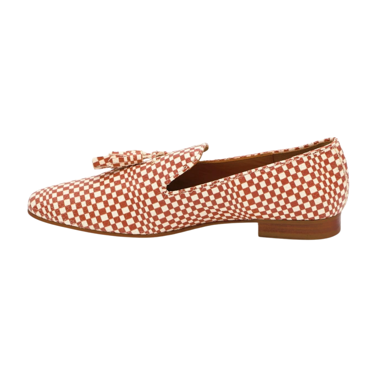 PEDRO MIRALLES Tan & Cream Checkered Leather Loafers with Tassel - Men's Casual Dress Shoes 3759 | Perfect for Office, Business Meetings & Formal Events