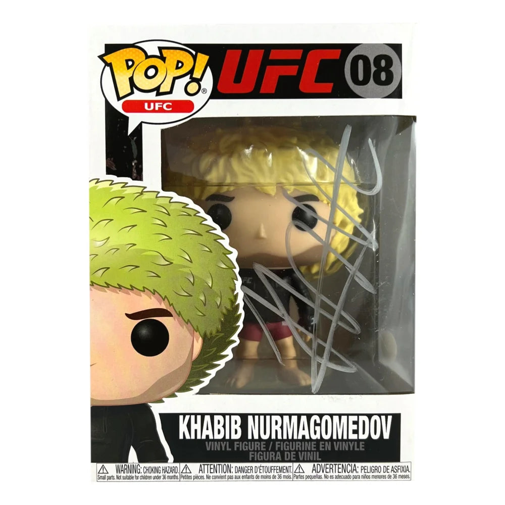 Authentic Khabib Nurmagomedov Signed Funko Pop #08 with JSA COA - UFC The Eagle Autographed Collectible for Fans & Memorabilia Enthusiasts | Perfect for Display, Gifts, and Sports Collections