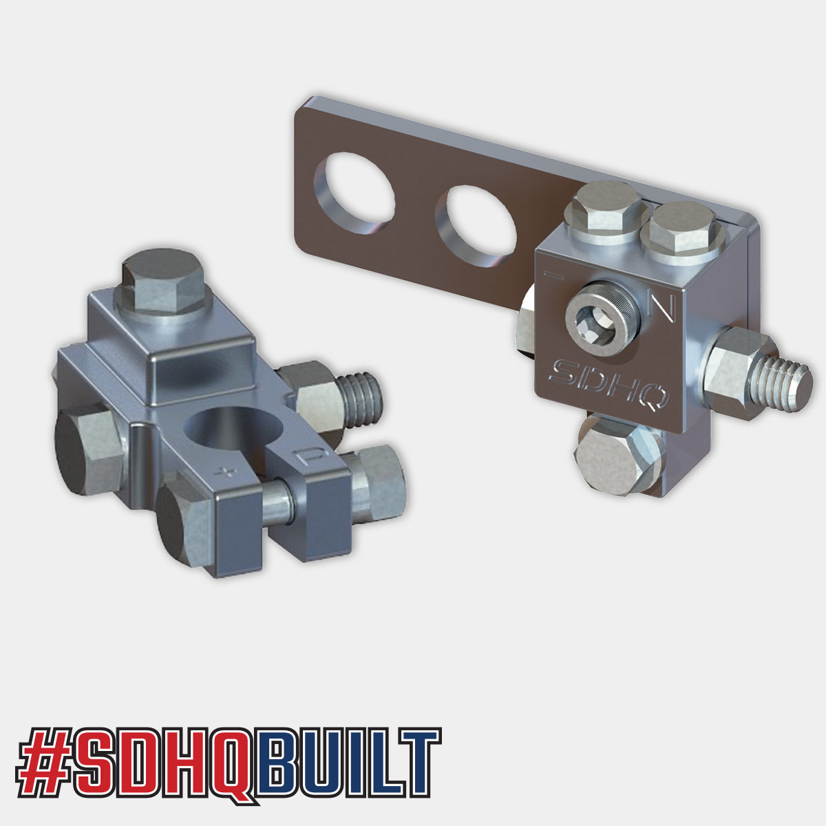SDHQ Billet Battery Terminal Kit for 2019-2025 Ram 1500 Trucks - Heavy Duty Power Connection for Off-Roading & Towing