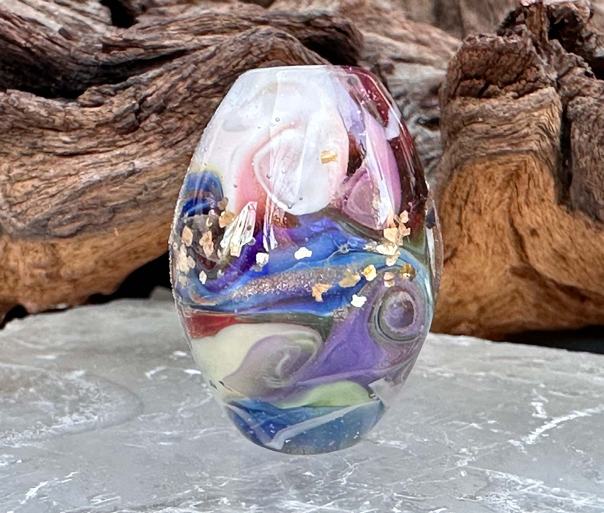 Handmade Twilight Dreams Lampwork Glass Focal Bead for Jewelry Making - Perfect for Necklaces, Bracelets & DIY Craft Projects