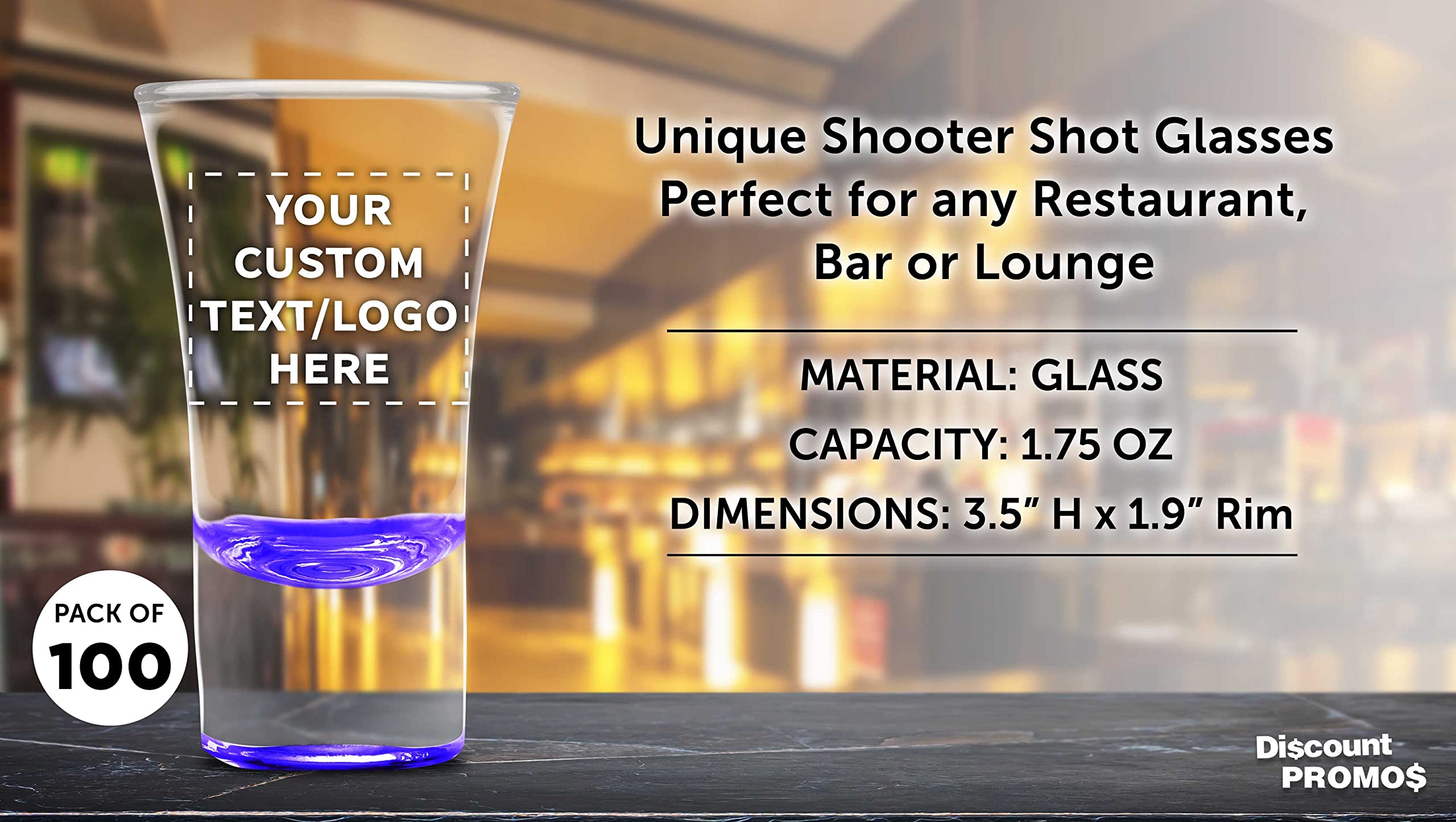 Custom 2 oz. Lord Shooter Etched Shot Glasses - 100 Pack with Personalized Text & Logo - Purple Barware for 21st Birthday Parties, Bachelor/Bachelorette Events & Lounge Decor