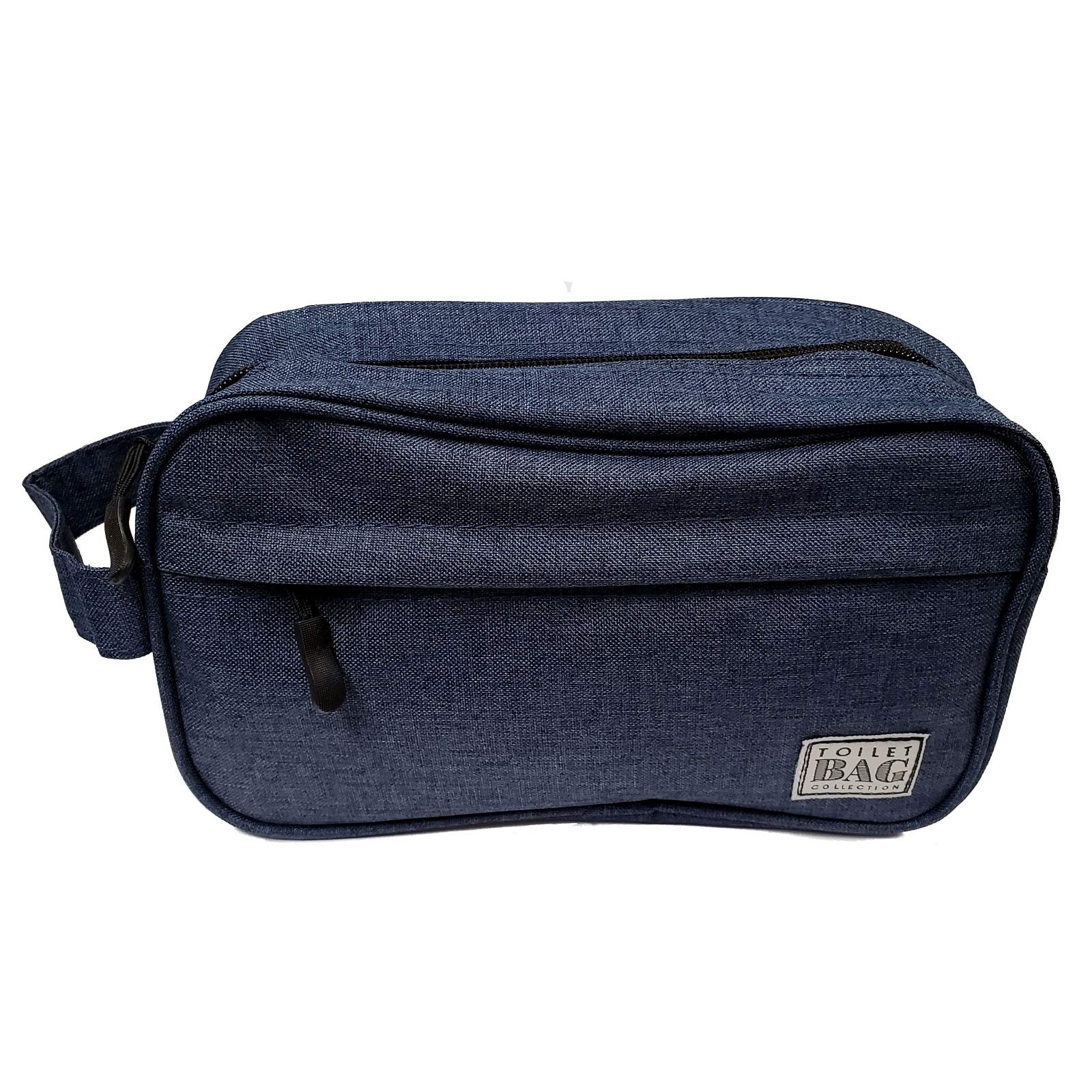 Elegant Blue Travel Cosmetic Bag with Handle - 10 x 4 x 6.25 Inches Toiletry Organizer for Women | Perfect for Makeup Storage, Gym Essentials & Weekend Getaways