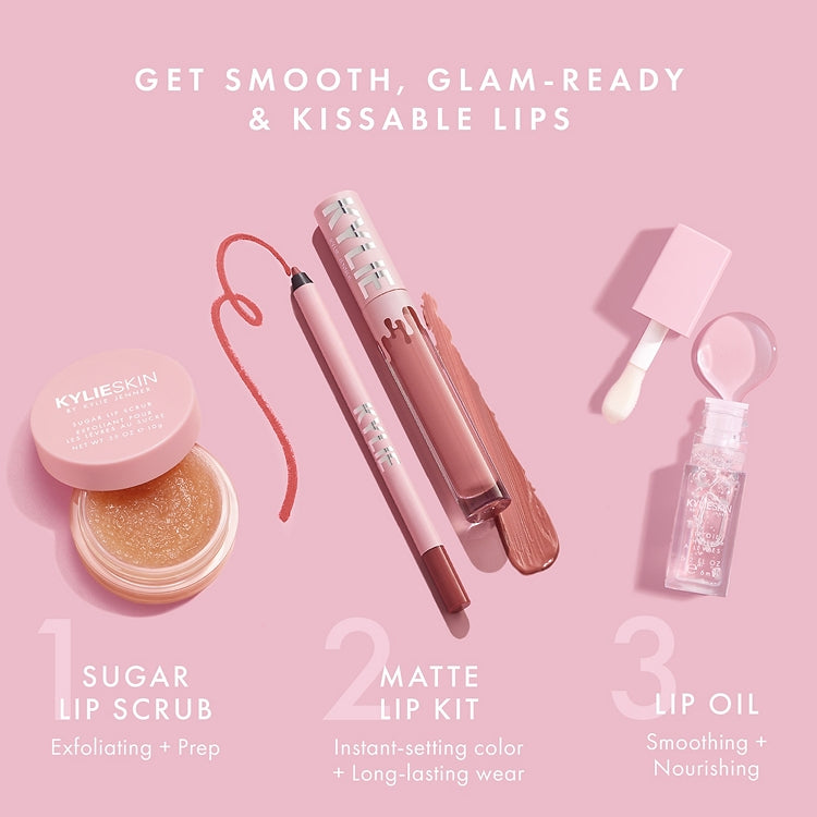 Kylie Lip Kit Bundle - Moisturizing Lipstick & Gloss Set for Soft, Plump Lips | Perfect for Everyday Wear & Special Occasions