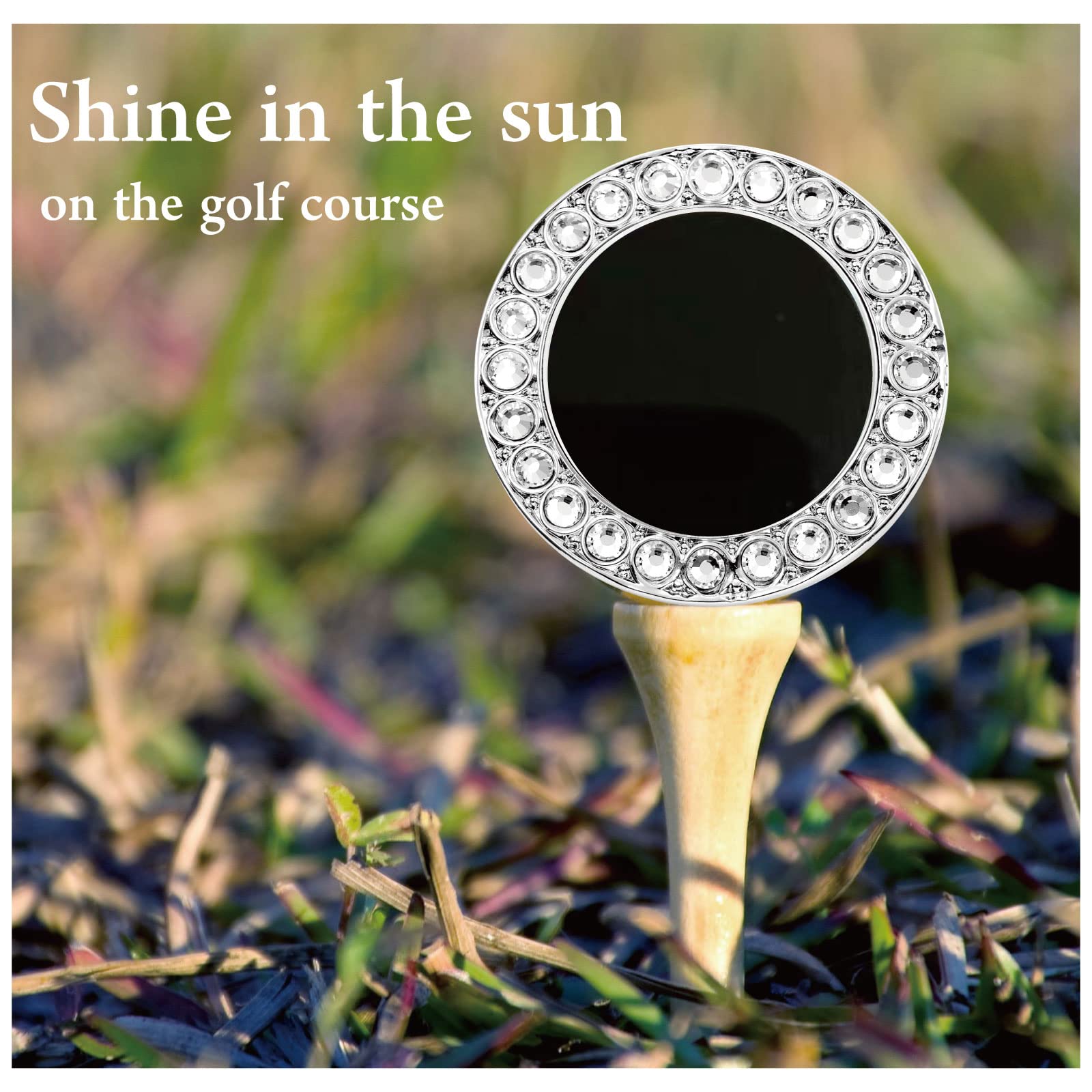 Pearl Crystal Golf Ball Marker Hat Clip - Premium Golf Accessories for Women, Ideal Golf Gift for Players - Perfect for Tournaments, Practice & Casual Play