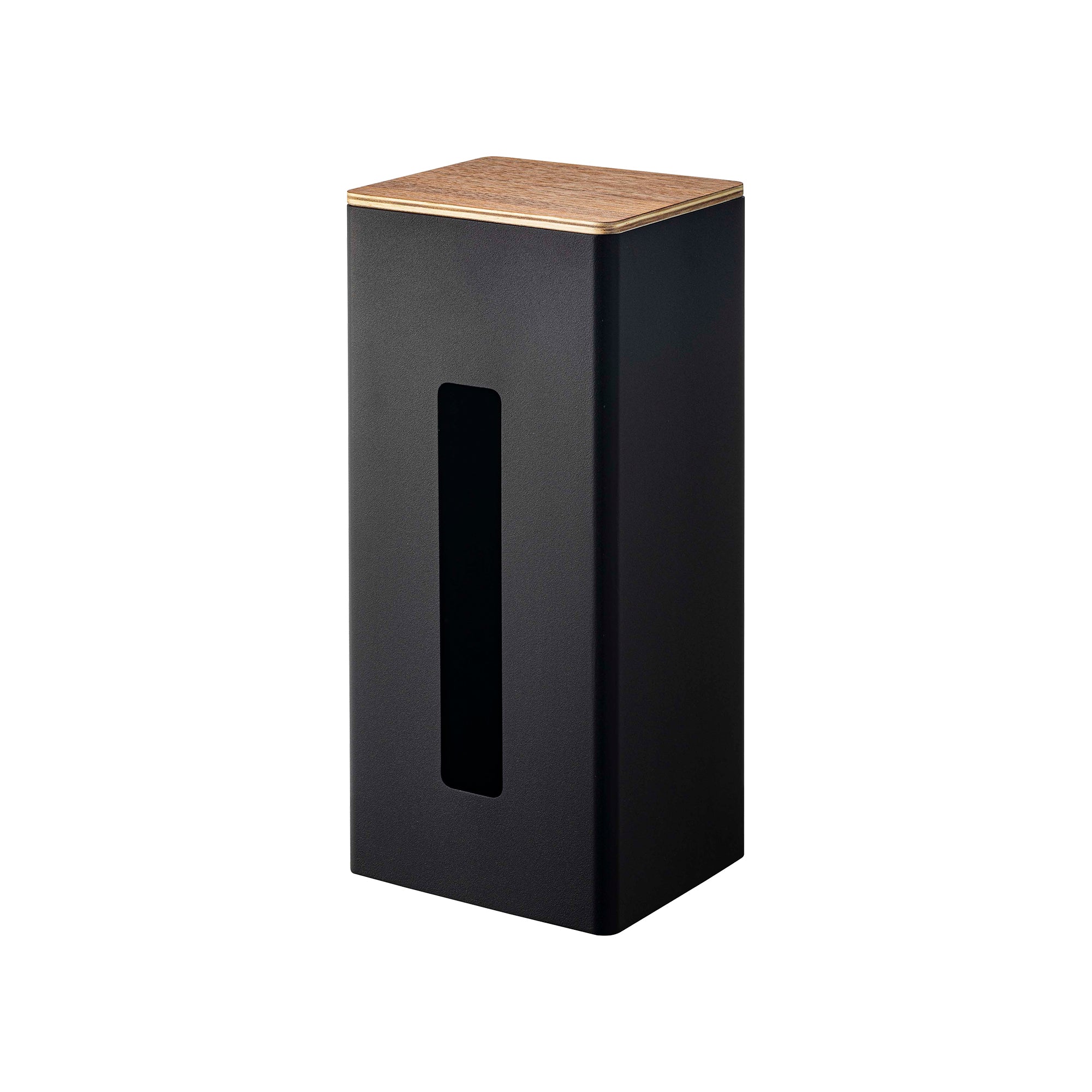 Dual-Sided Tissue Box Cover - Elegant Steel and Wood Design for Home & Office Decor
