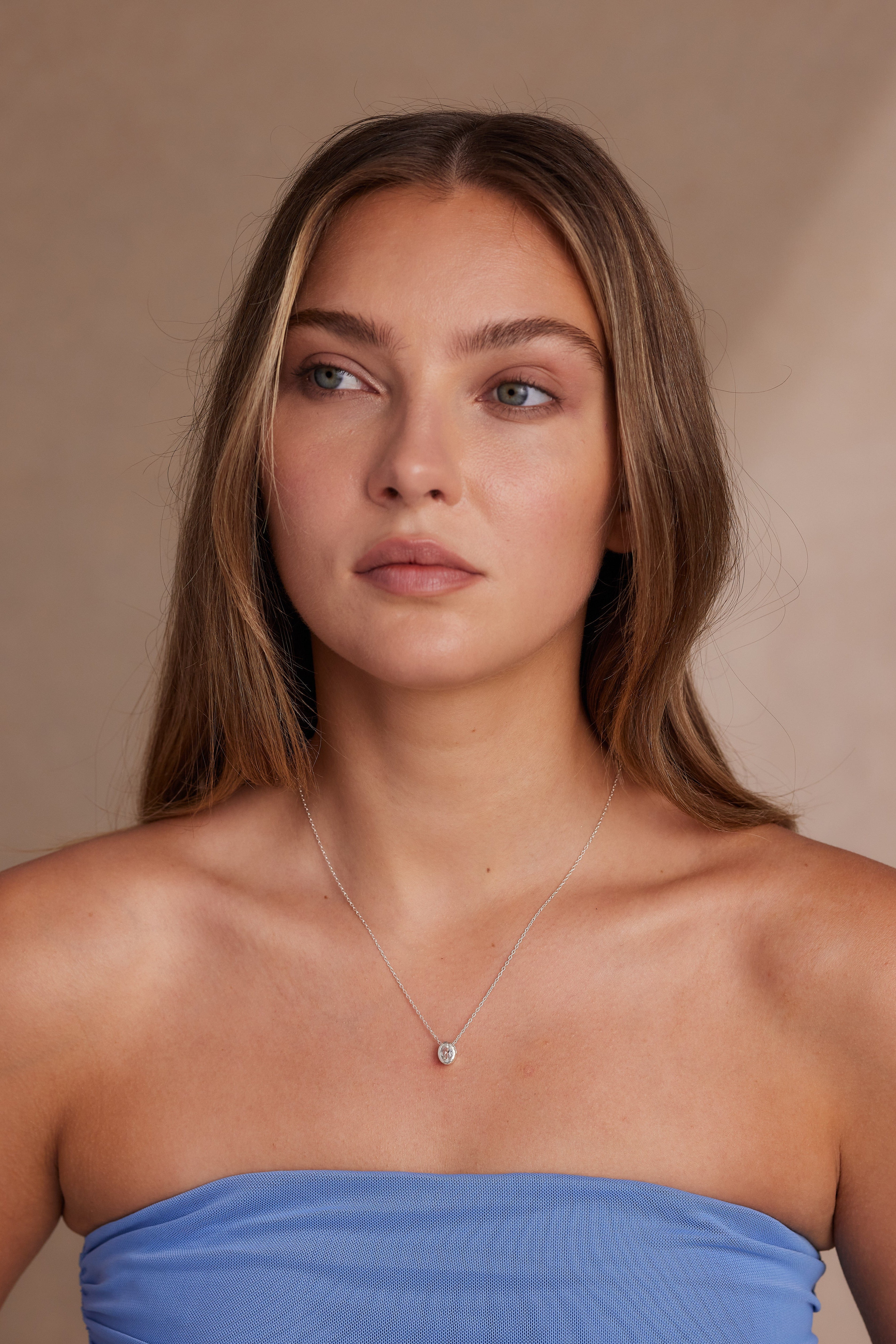 April Birthstone Silver Oval Charm Pendant - Elegant Topaz Jewelry for Necklace & Bracelet - Perfect Gift for April Birthdays & Anniversaries