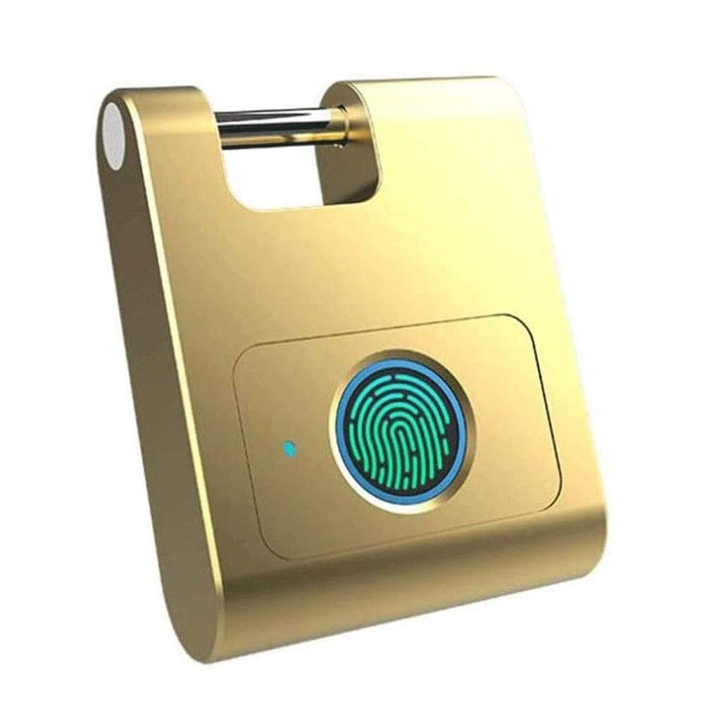 Qin Fingerprint Padlock - Smart Bluetooth Security Lock with USB Charging, Waterproof Metal Design for Home Door, Suitcase, Backpack, Gym Locker, Bicycle & Office Use | Ideal for Travel, School & Outdoor Protection