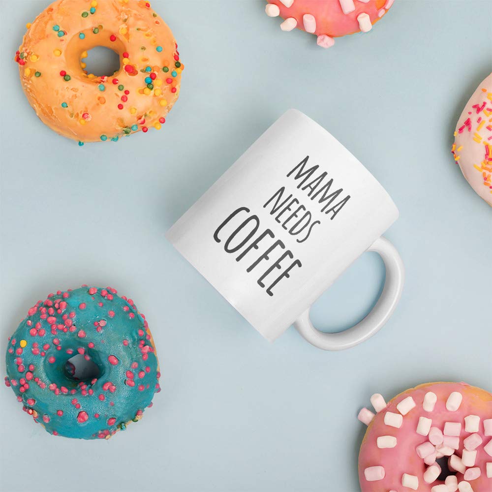 Funny Humor Novelty Ceramic Coffee Mug - 11oz 'Mama Needs Coffee' Tea Cup for Moms, Gift for Coffee Lovers - Perfect for Home, Office & Mother's Day Gifts