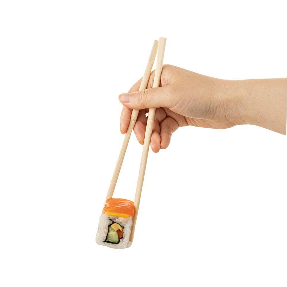 Premium Natural Bamboo Twin Chopsticks with Paper Sleeve - 8.25 Inch, 100 Count Bulk Pack - Eco-Friendly Disposable Utensils for Asian Cuisine, Sushi, Takeout & Home Dining