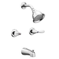 Moen Adler 2-Handle Standard Tub and Shower Faucet in Chrome - Model 82602 | Perfect for Bathroom Renovation & Modern Home Upgrade