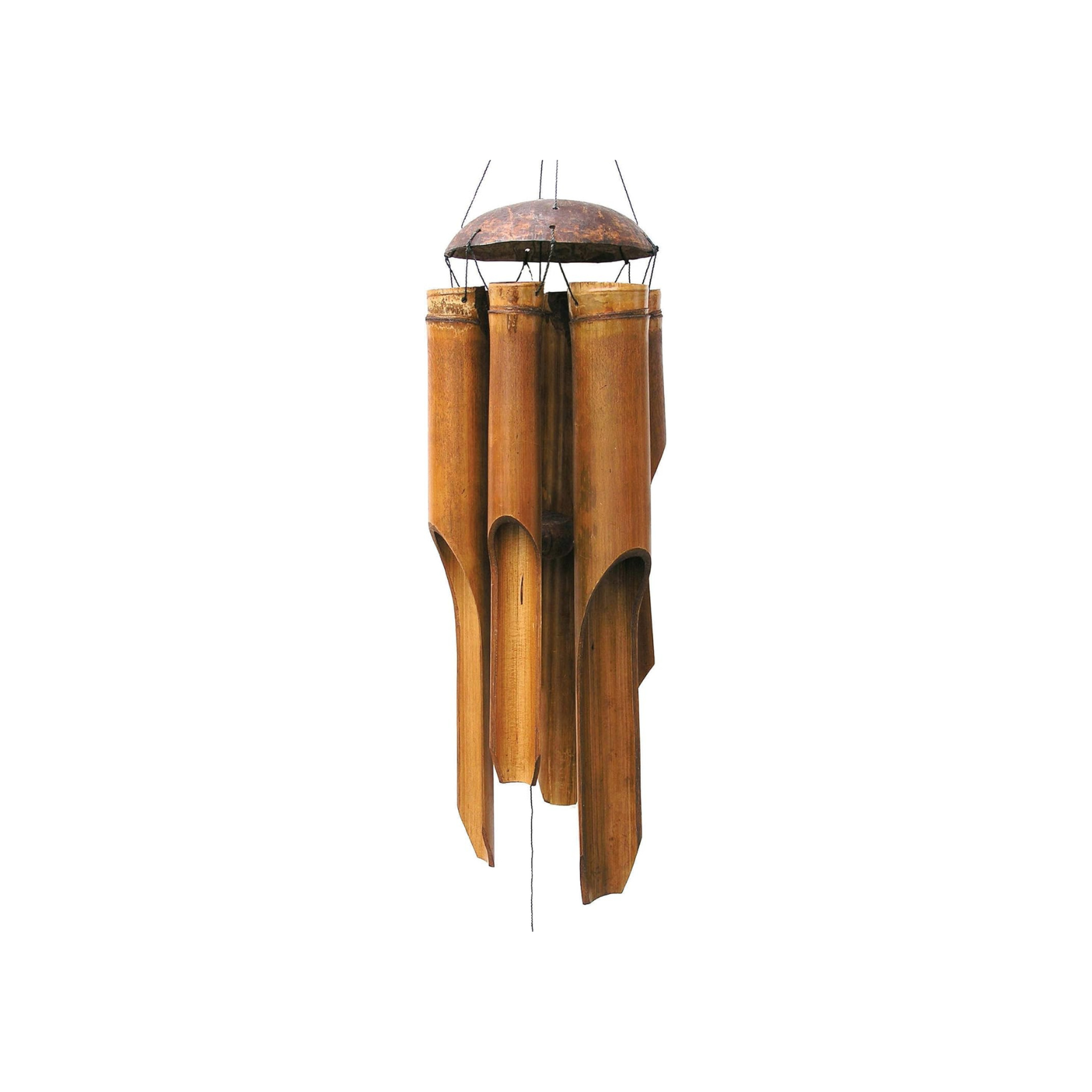Cohasset Bamboo Wind Chime - Medium Size, Antique Finish - Outdoor Garden Decor, Patio & Porch Wind Chimes for Relaxation
