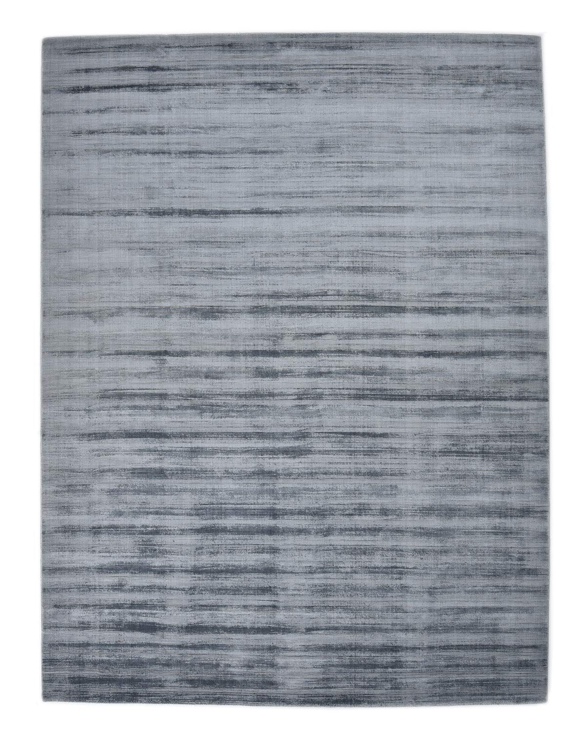 Solo Rugs Milo Contemporary Solid Hand Loomed Area Rug 9x12 Feet - Steel Gray Modern Minimalist Living Room Rug for Bedroom, Office & Home Decor