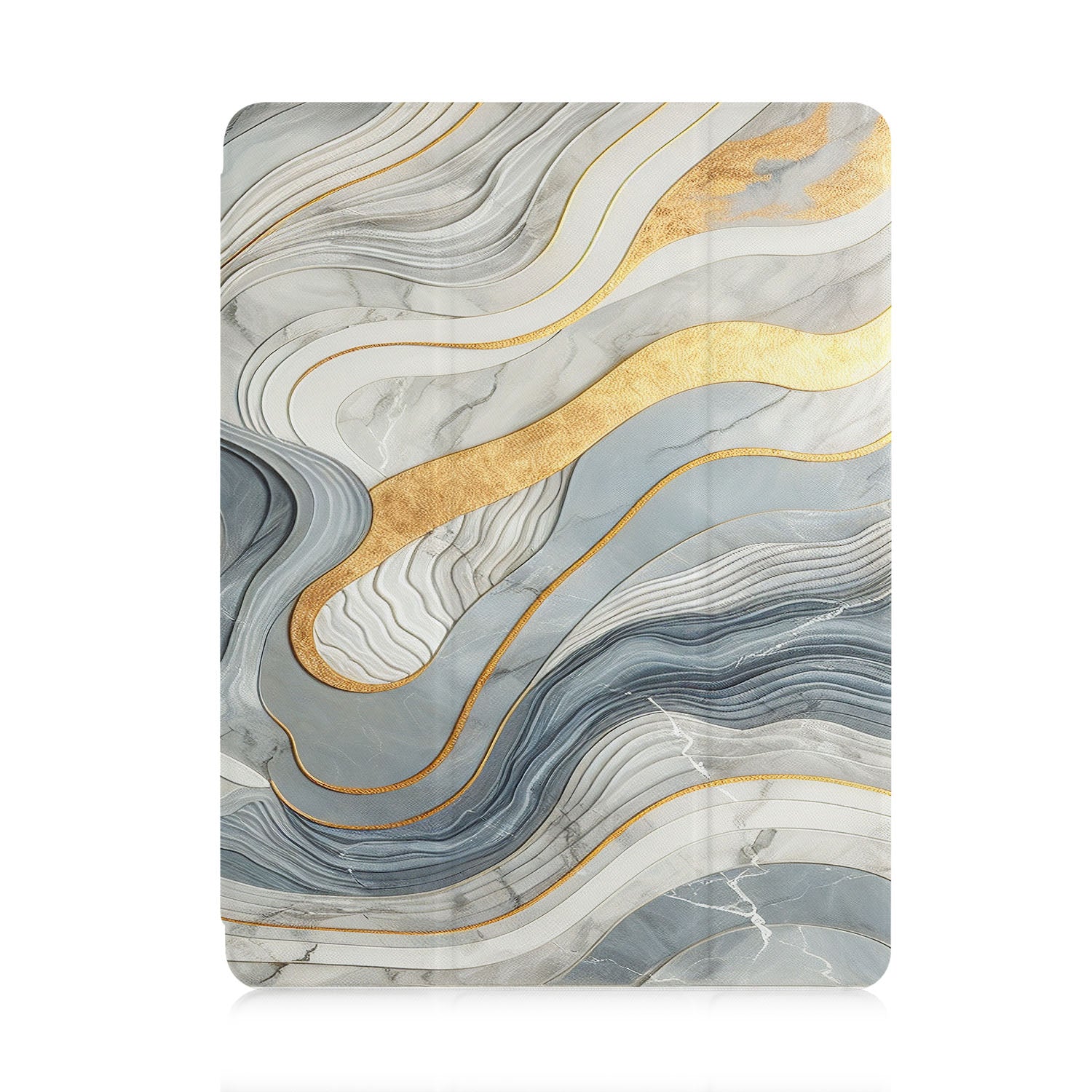 Premium Marble iPad Trifold Case - Slim Protective Cover for iPad Air/Pro with Auto Sleep/Wake | Perfect for Work, Travel & Home Use