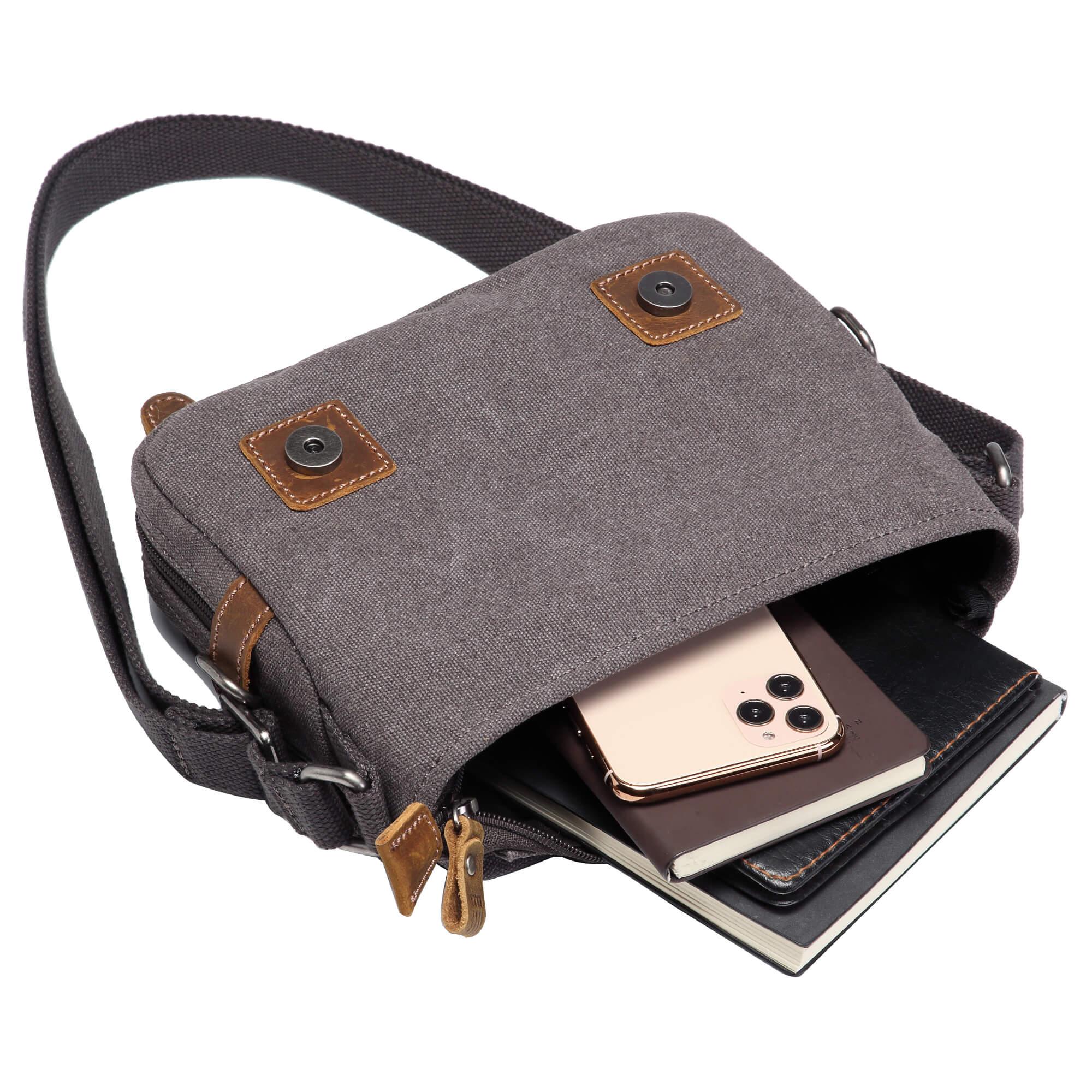 Troop London Classic Canvas Crossbody Bag - Stylish & Durable Travel Bag for Men & Women | Perfect for Daily Commute, Weekend Trips & Outdoor Adventures