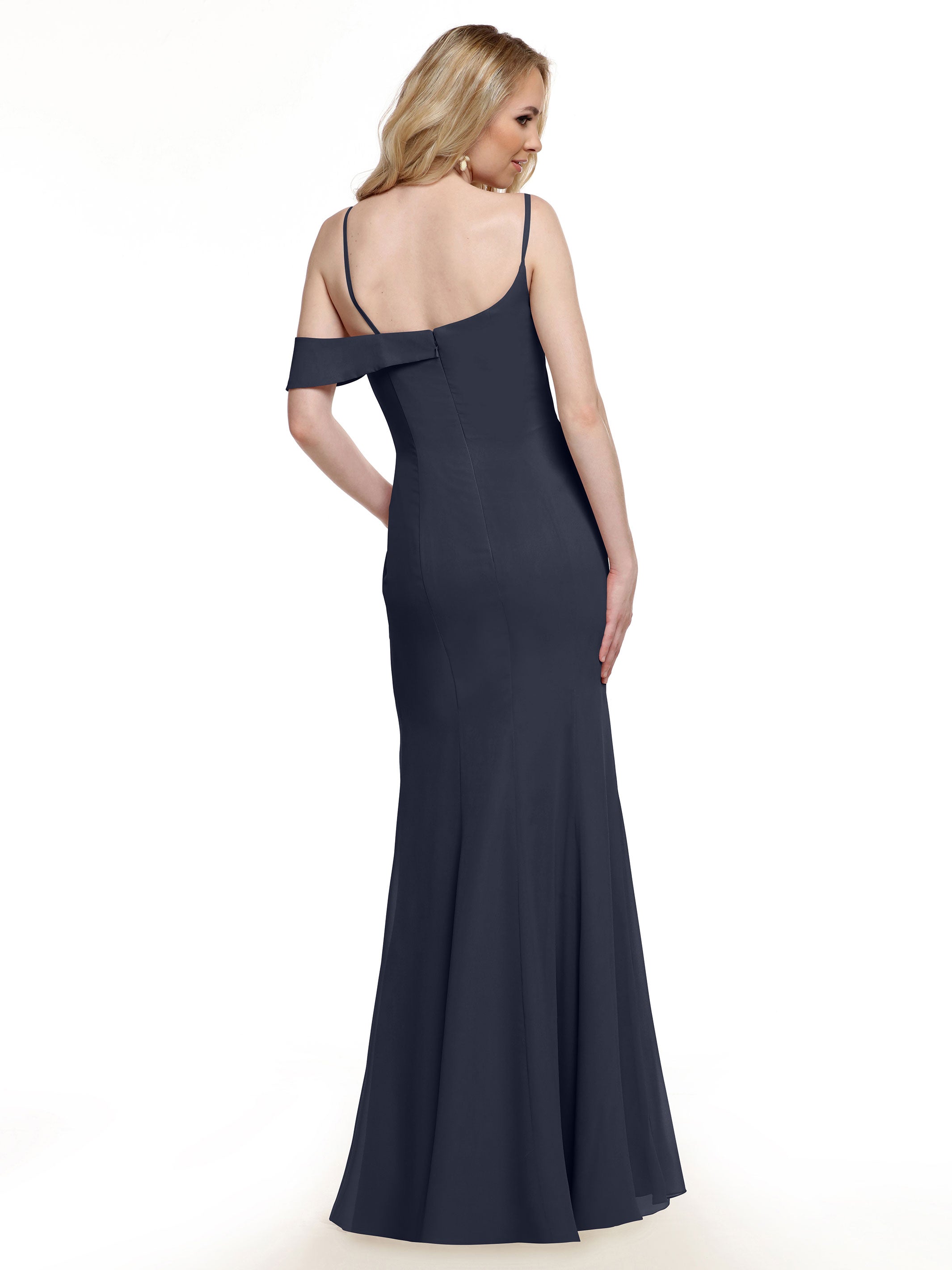 Elegant One Shoulder Fit & Flare Chiffon Bridesmaid Dress 80153 - Perfect for Weddings, Formal Events & Special Occasions